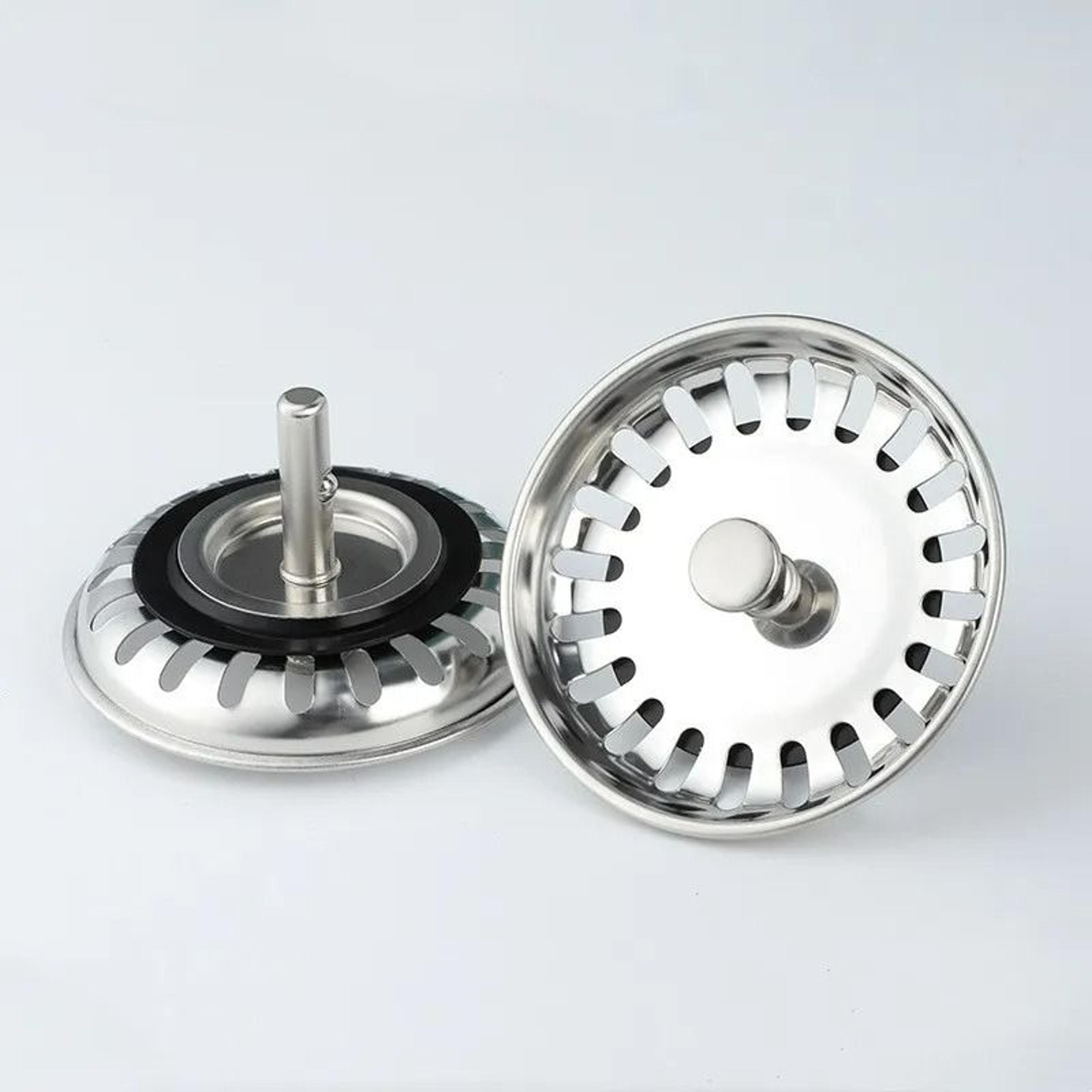 stainless steel kitchen sink strainer waste plug & drain filter