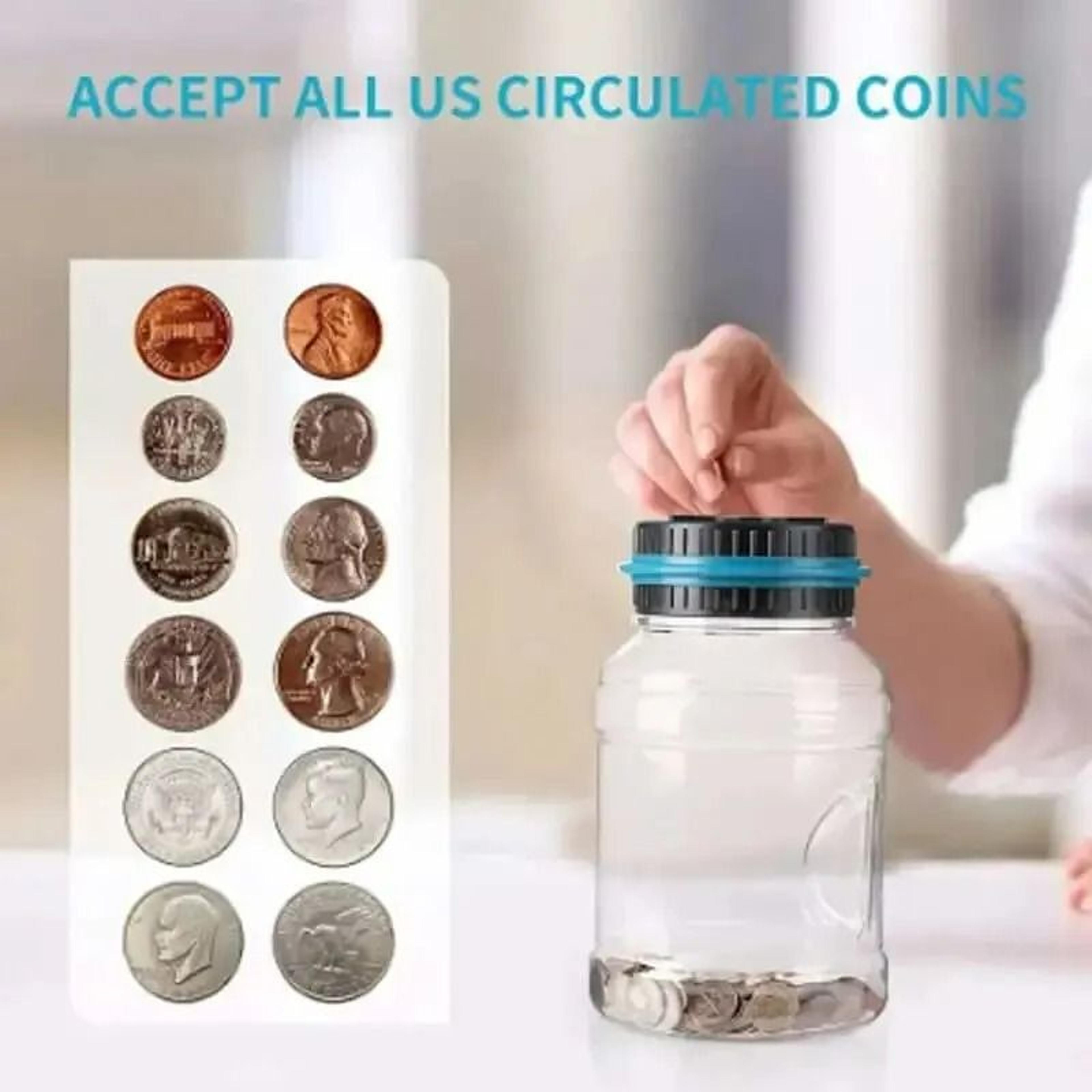 18L Digital Coin Counting Bank  Saving Jar 1