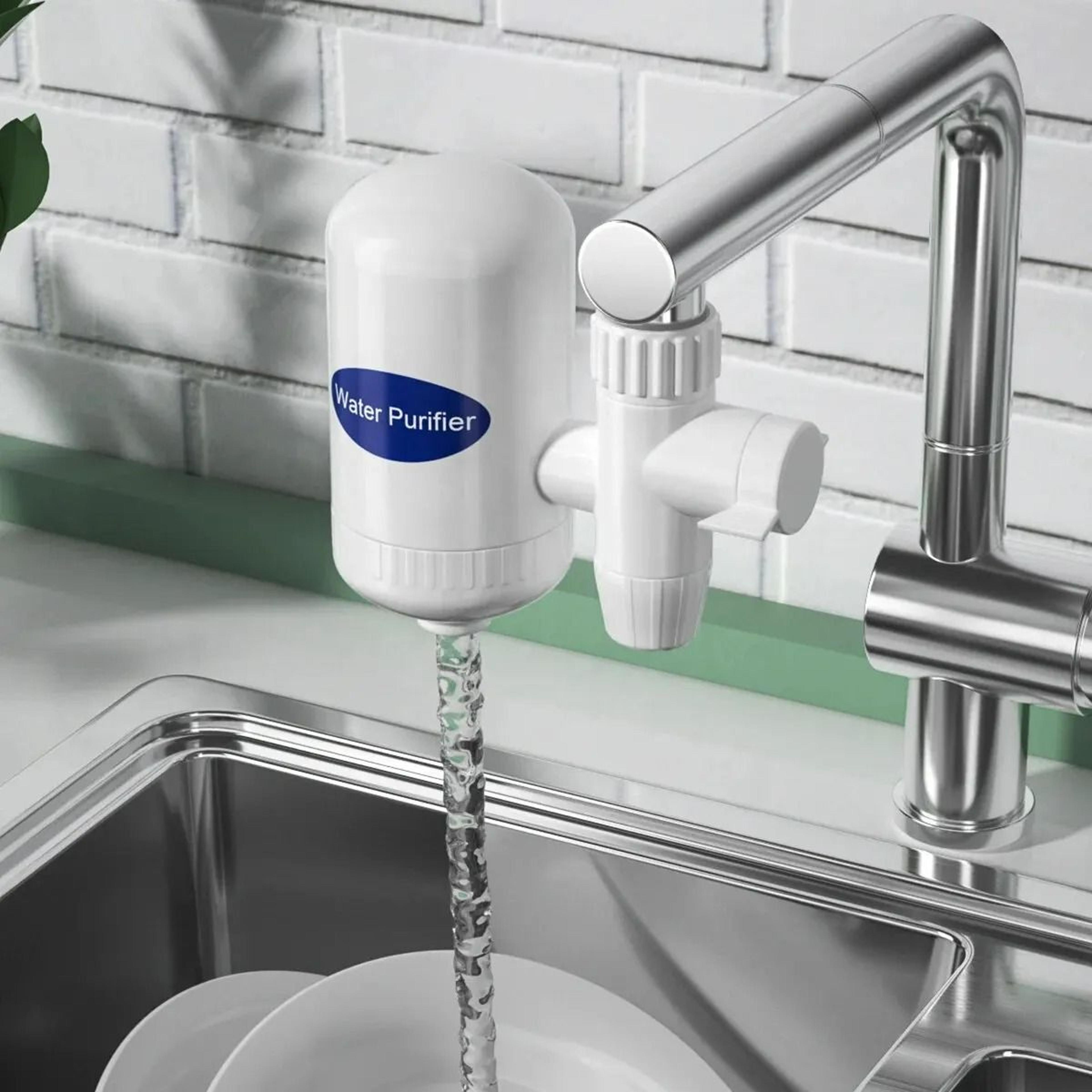 faucet water filter with washable ceramic replacement element