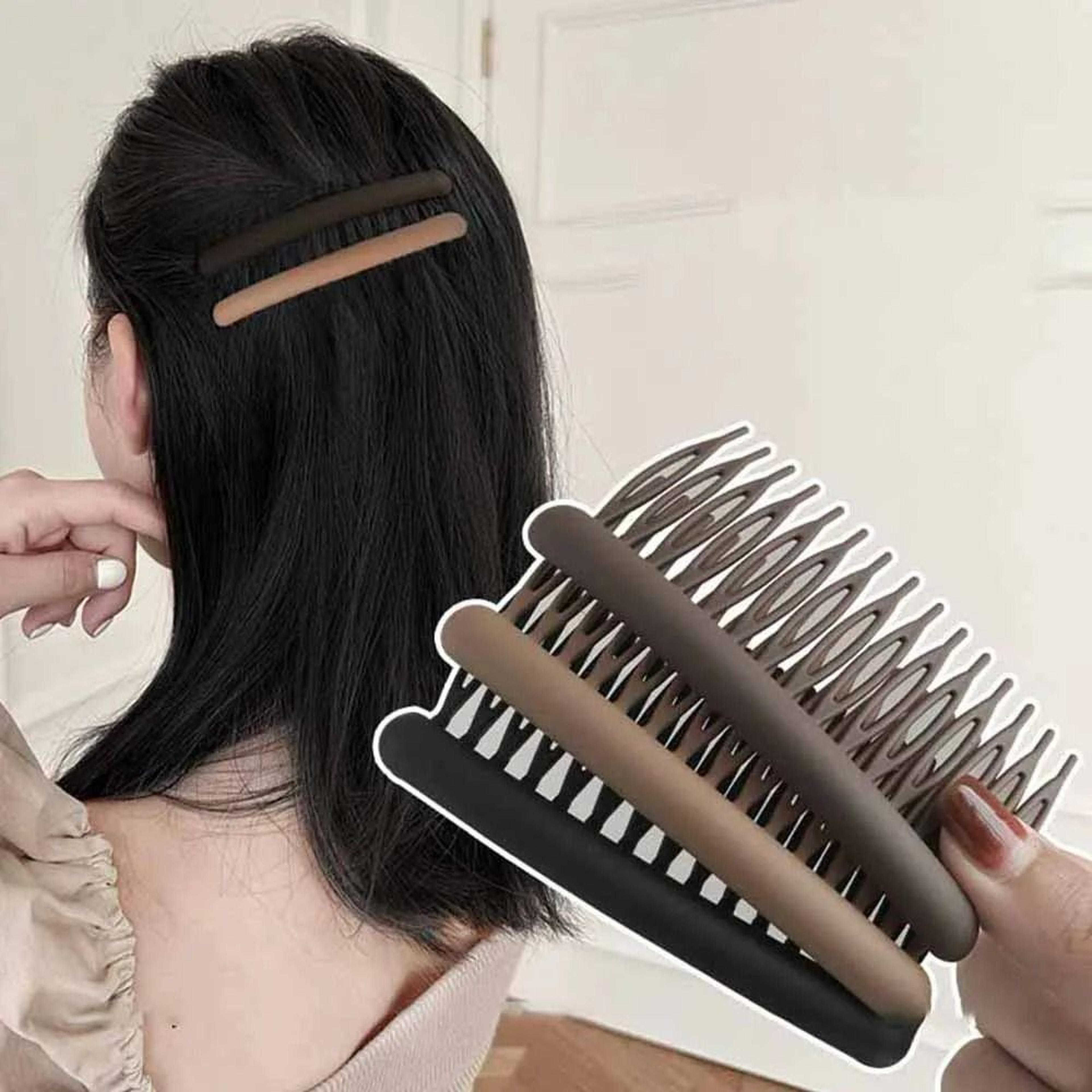 matte non-slip side hair fork stick comb