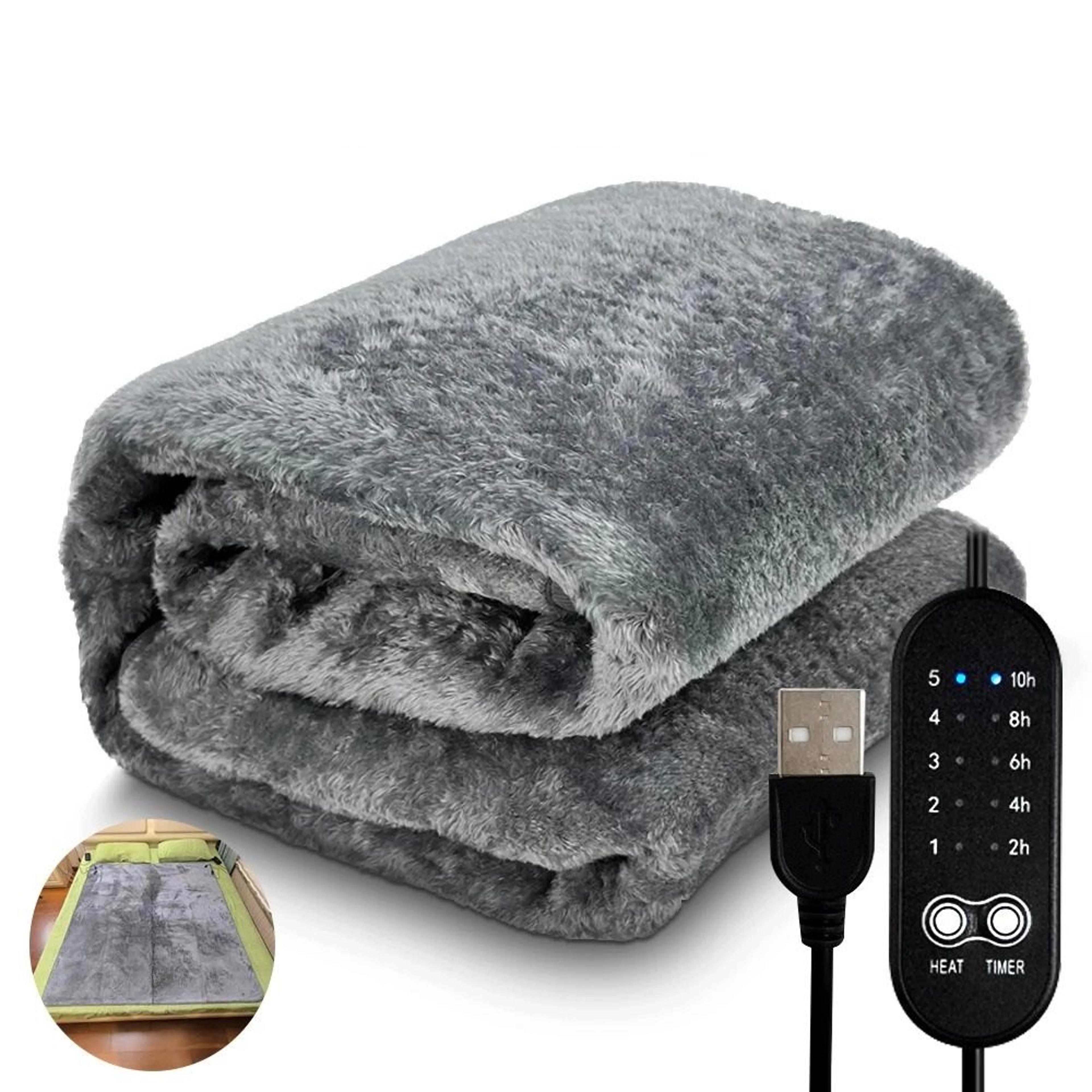 usb electric heating blanket plush warm 5-speed adjustable heating pad