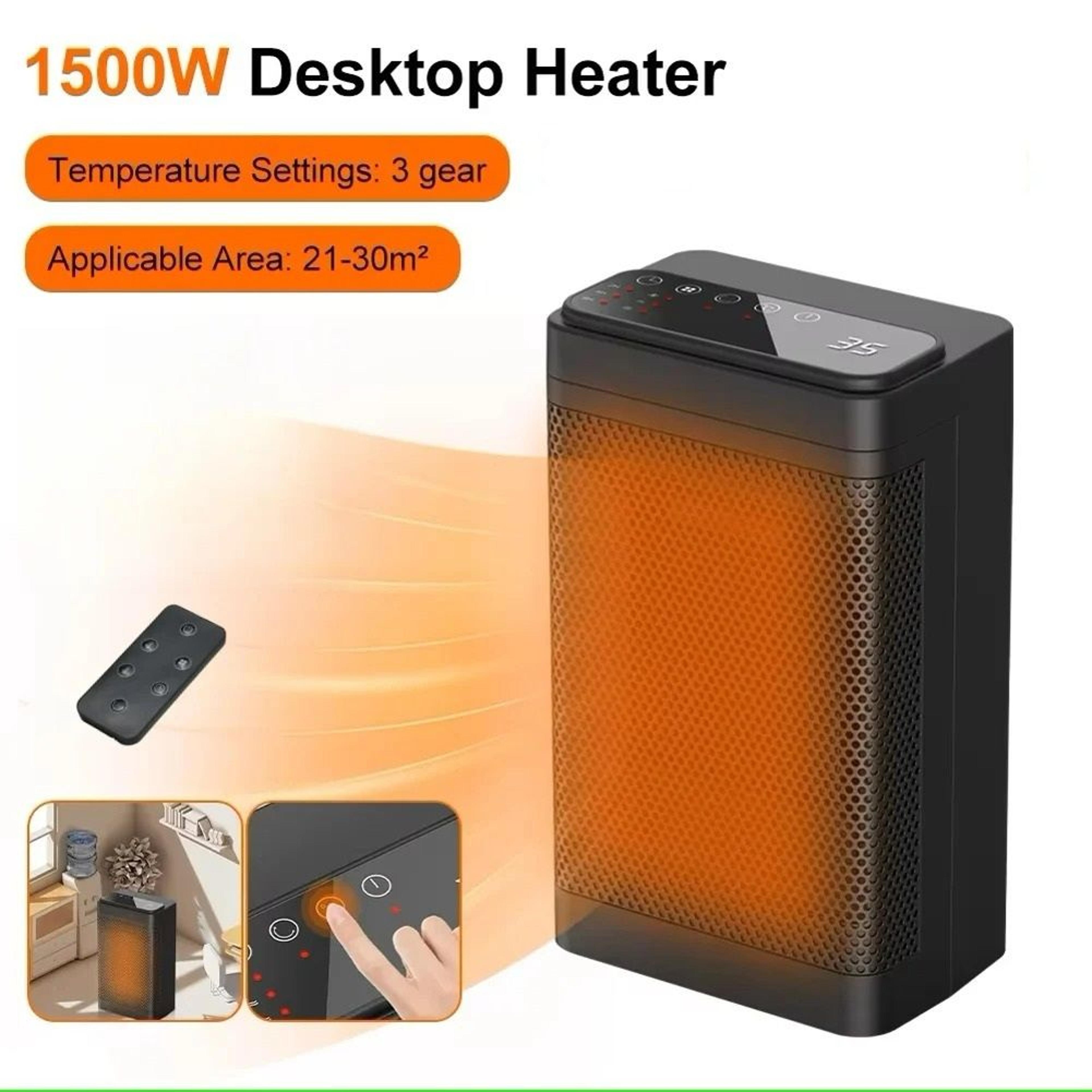 portable oscillating ptc fan heater with remote control