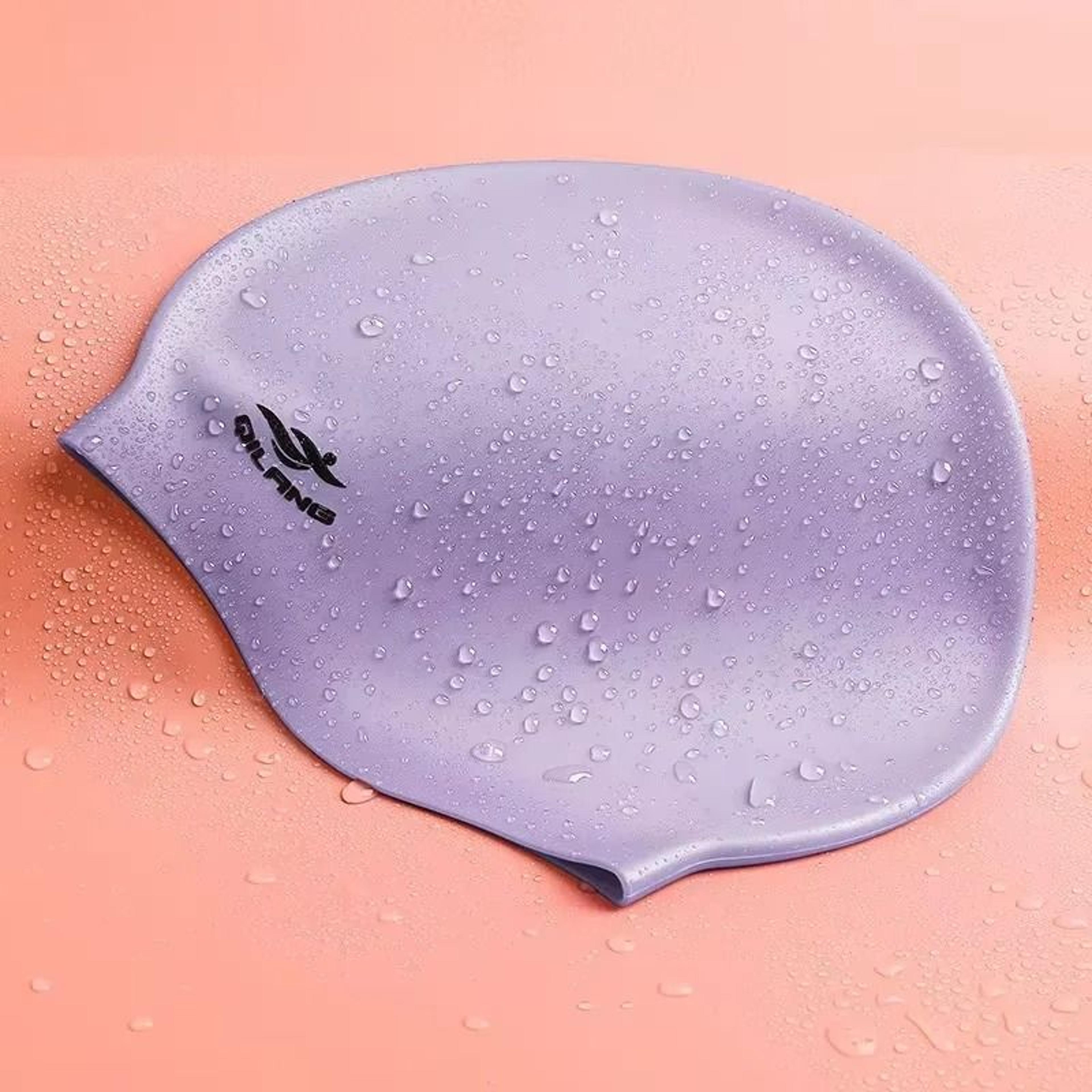 HighElasticity Waterproof Silicone Swimming Cap 9