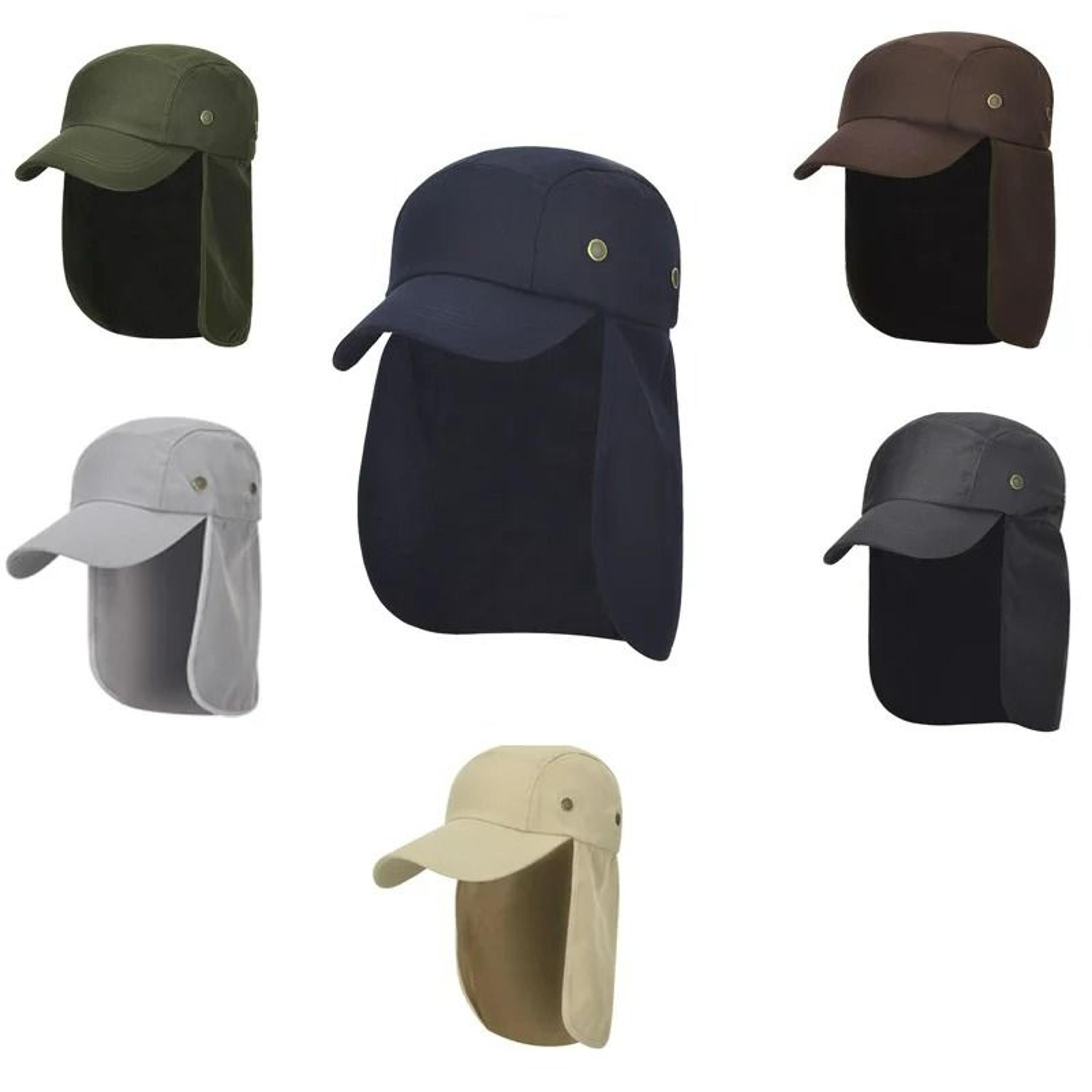 unisex outdoor uv sun protection fishing hat with neck flap