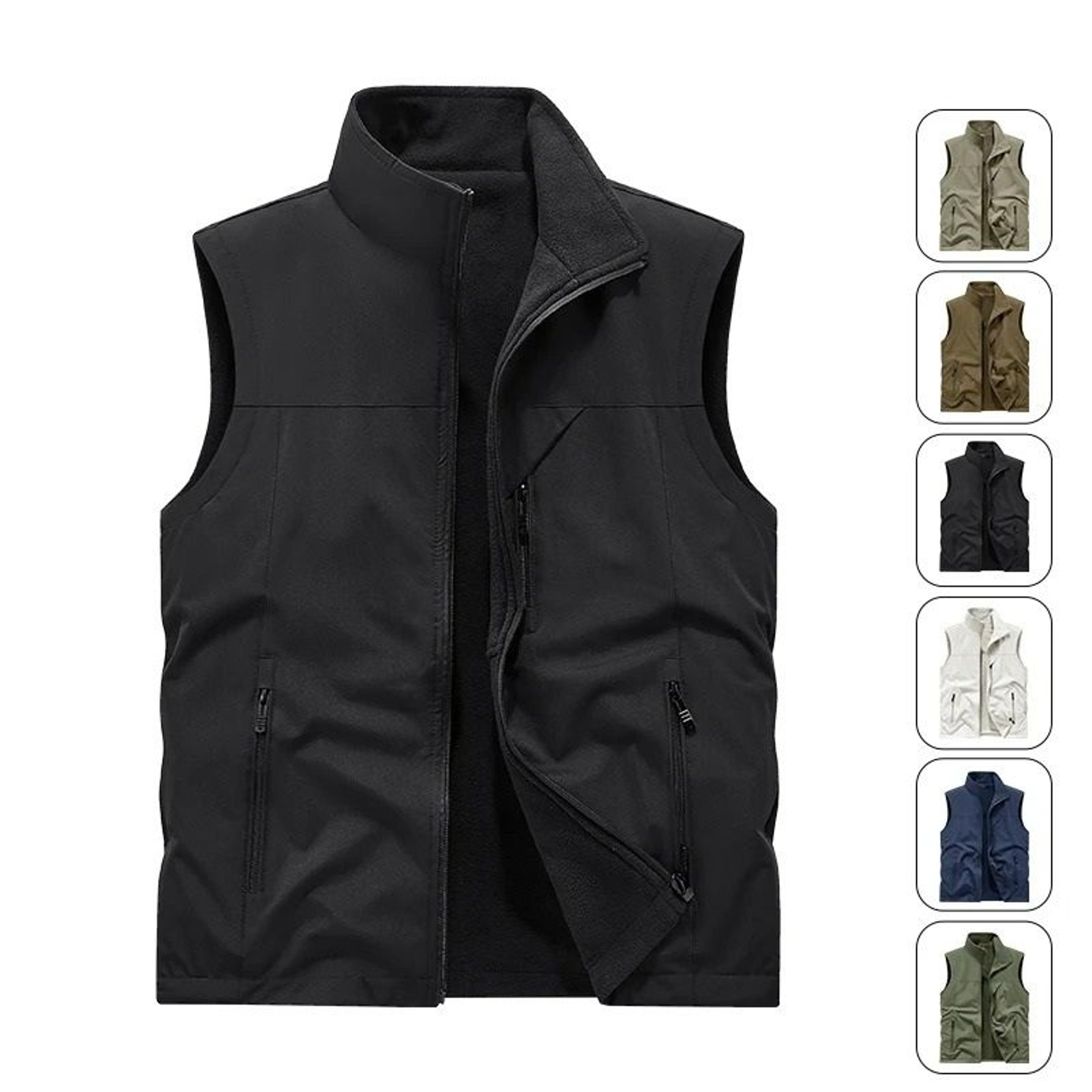 men's tactical fleece outdoor vest