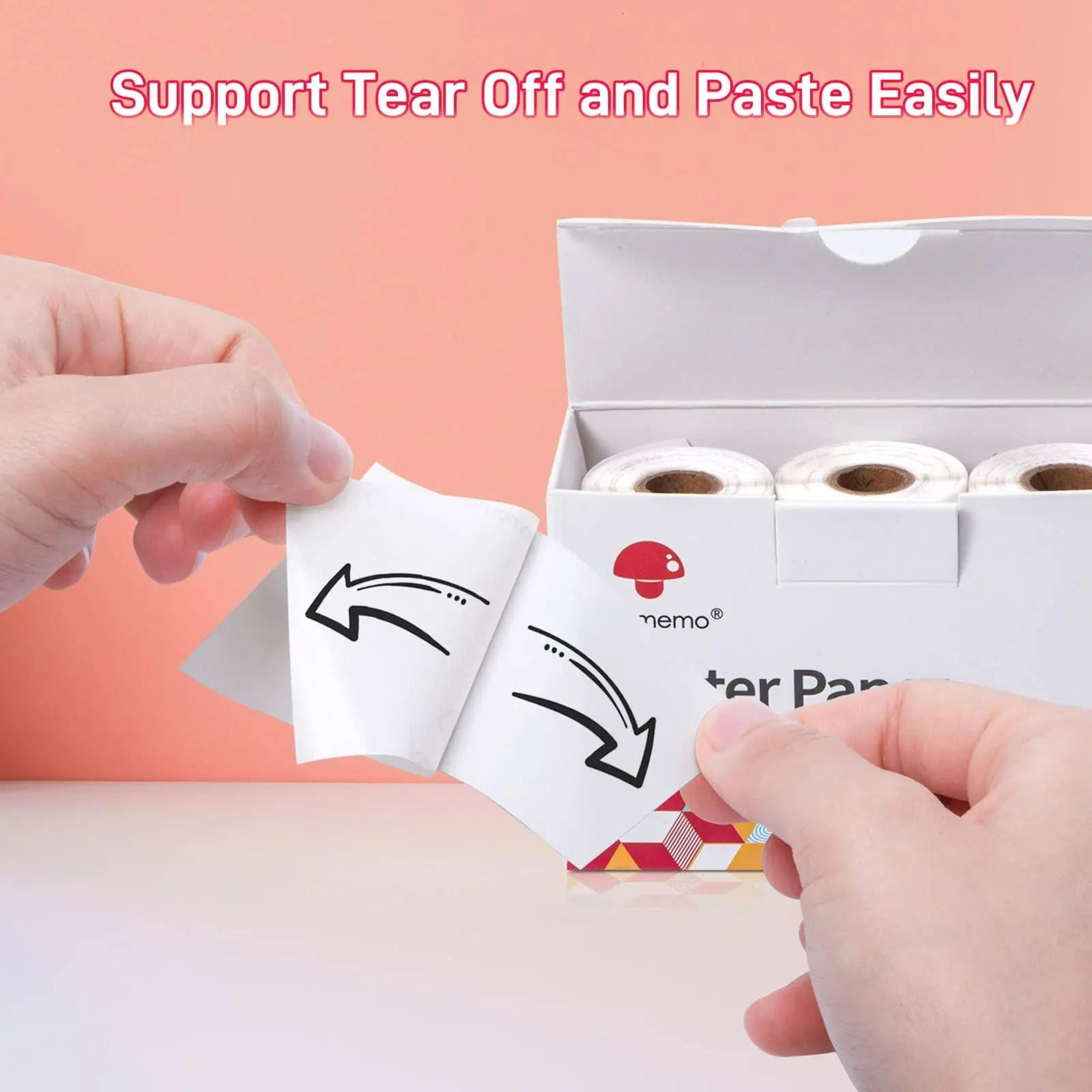 Sticky White Thermal Paper 3Roll Pack 2