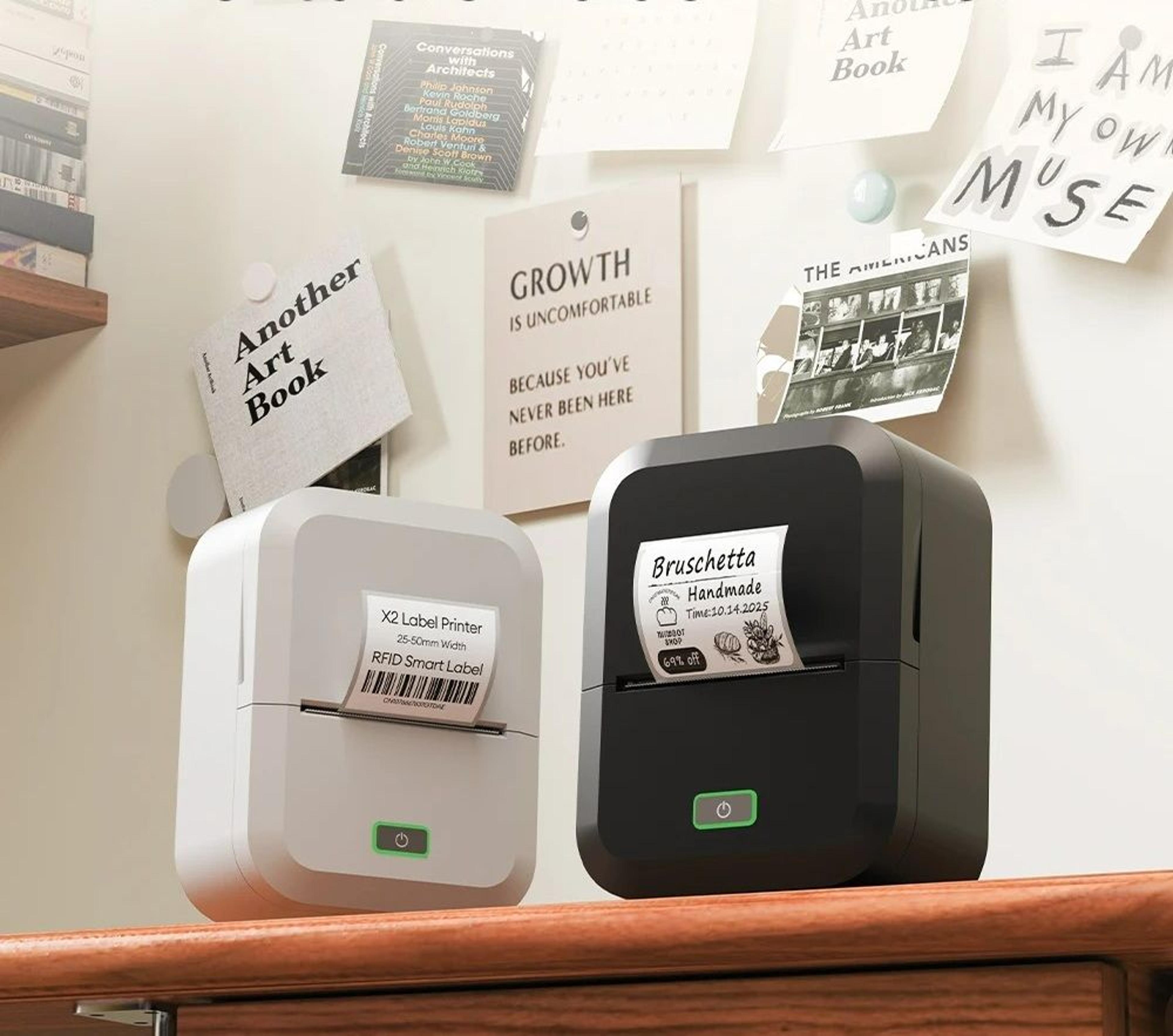portable wireless thermal label printer