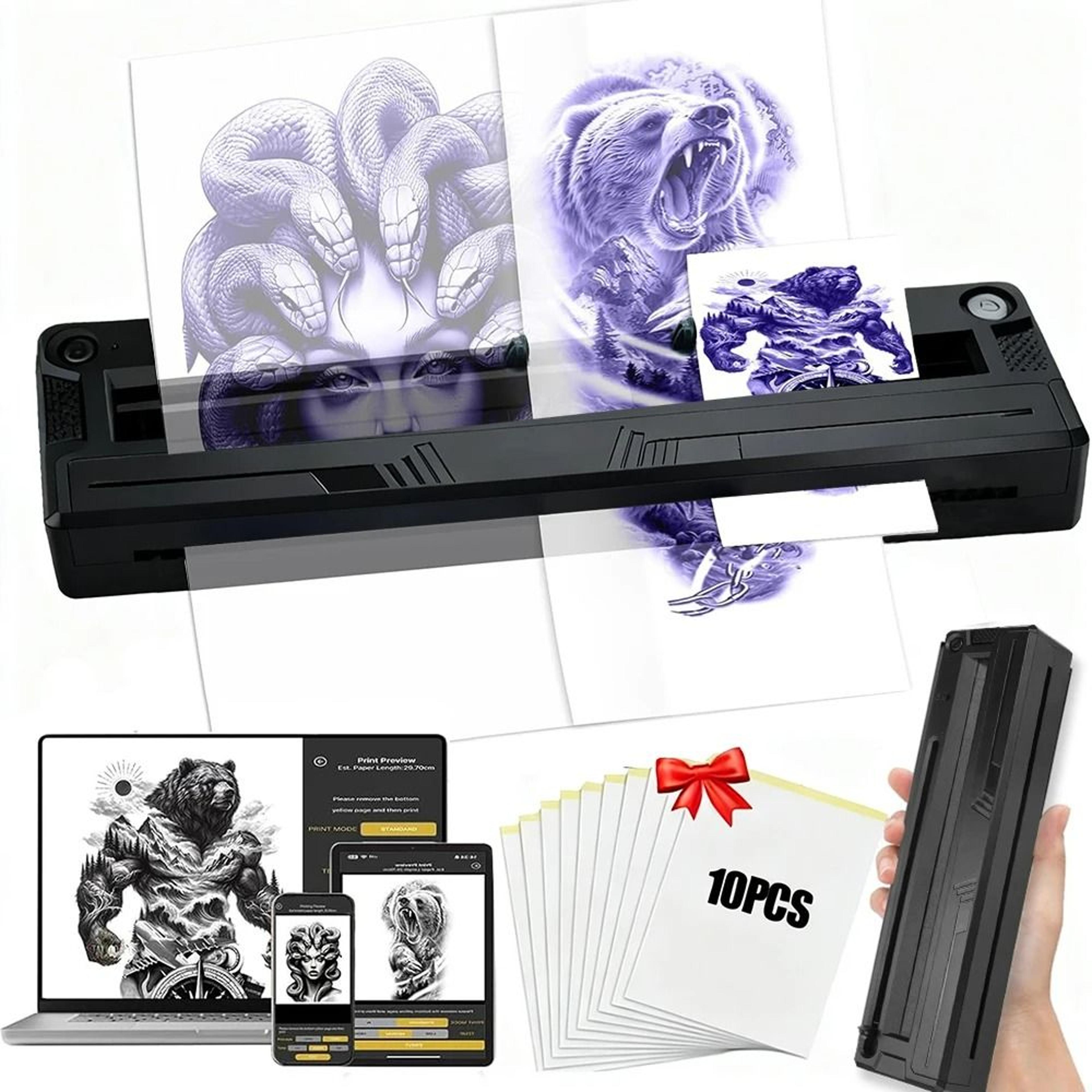 wireless tattoo stencil thermal transfer printer