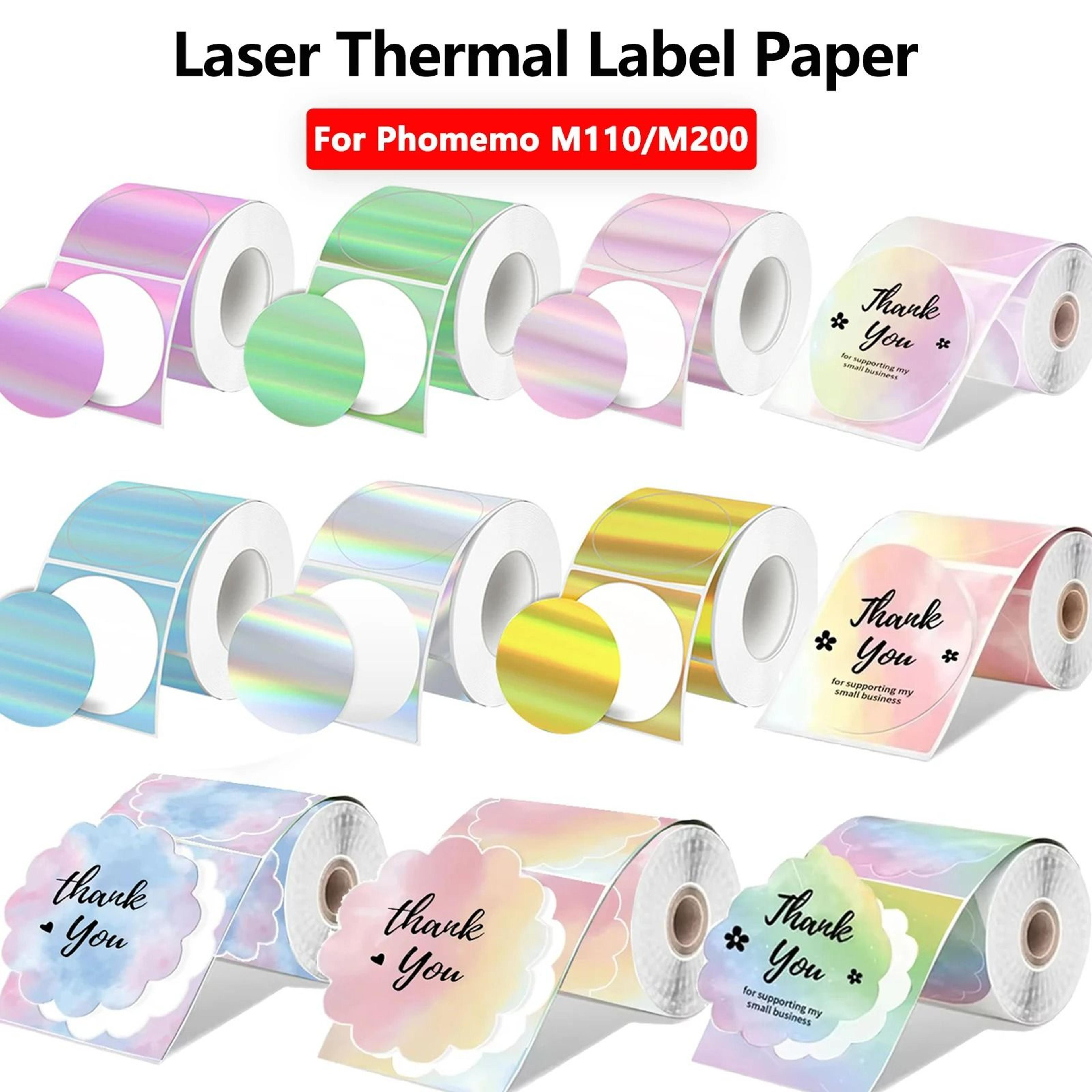 laser holographic & patterned transparent thermal label rolls