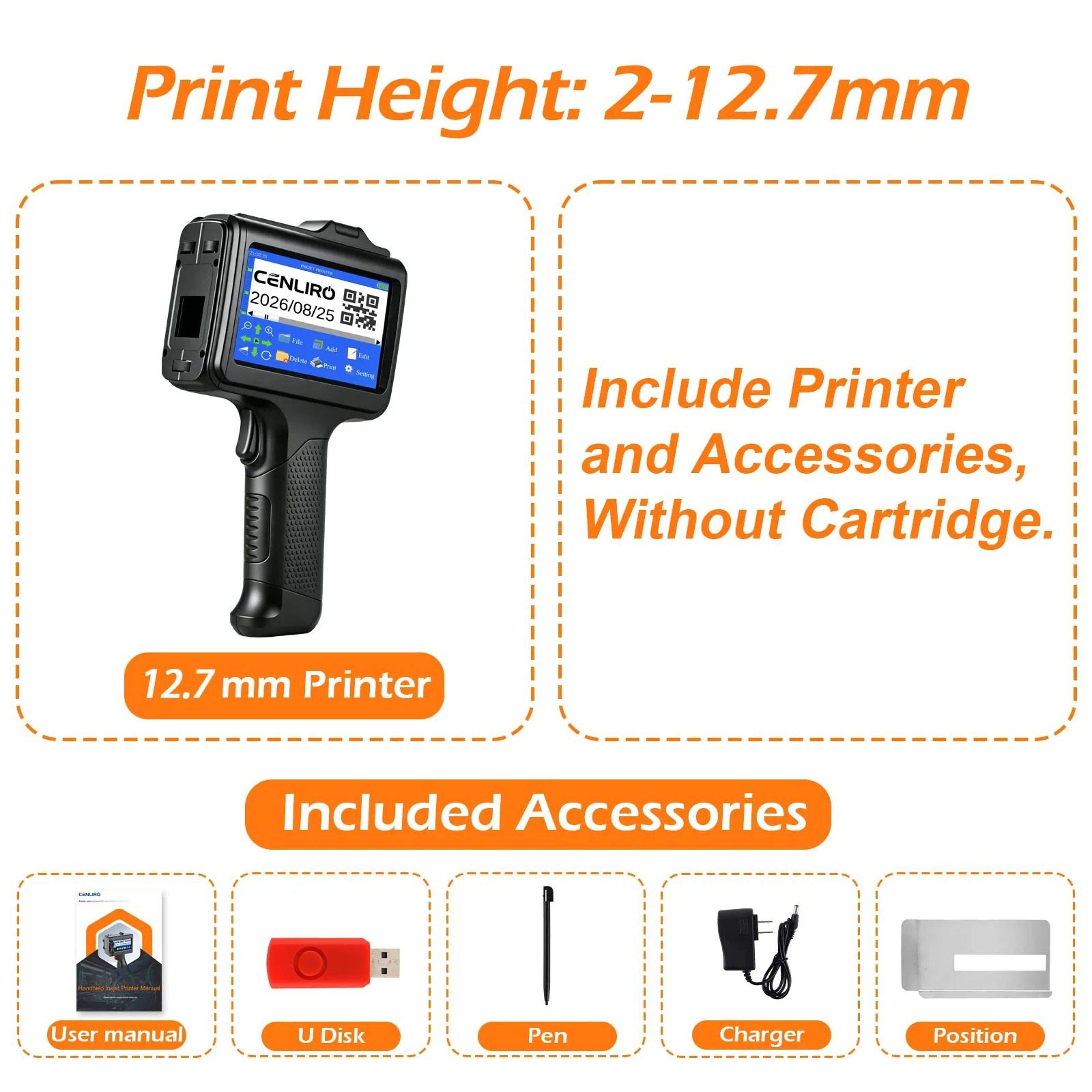 Industrial Handheld Inkjet Printer With FastDrying Black Ink 7