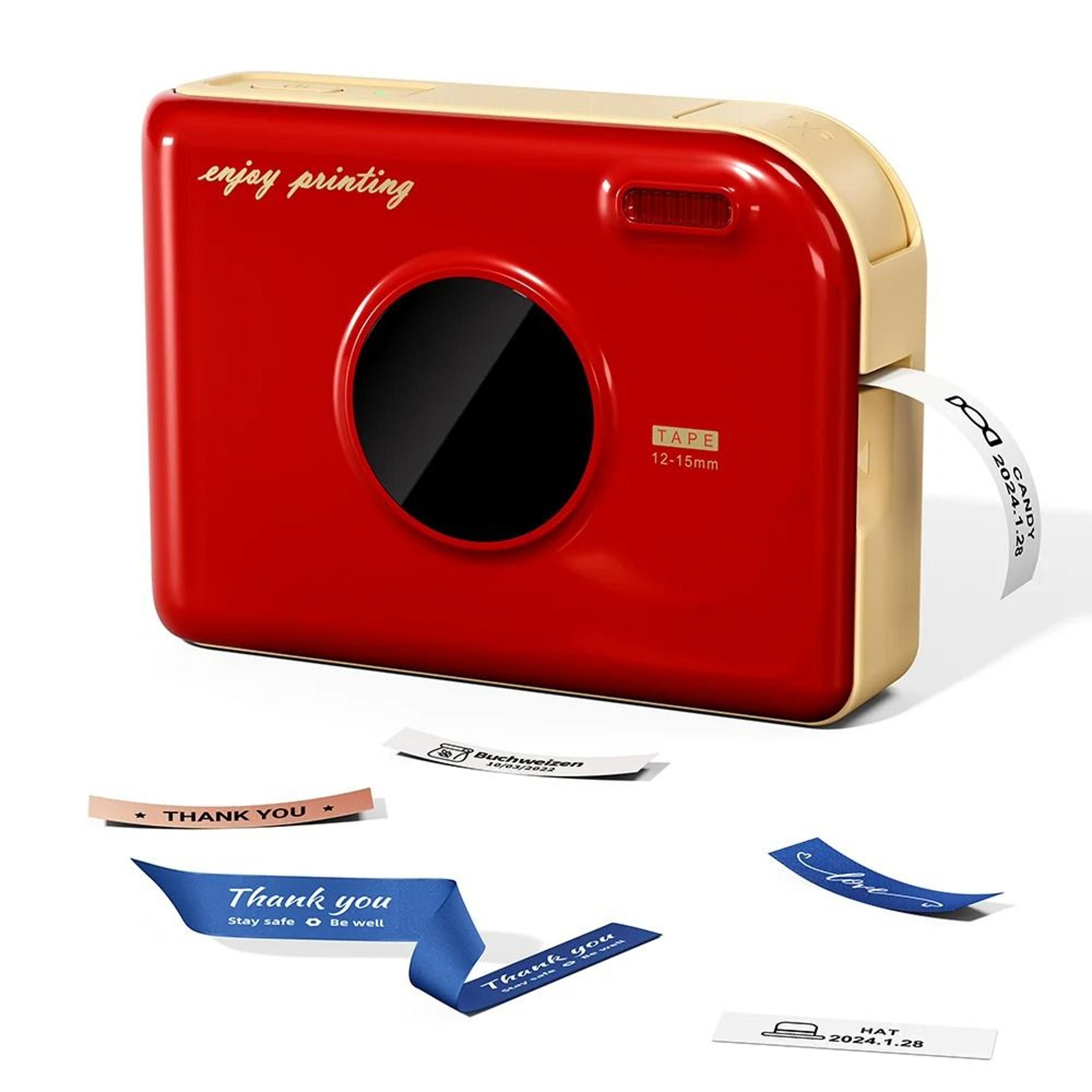 portable wireless thermal satin ribbon & label printer
