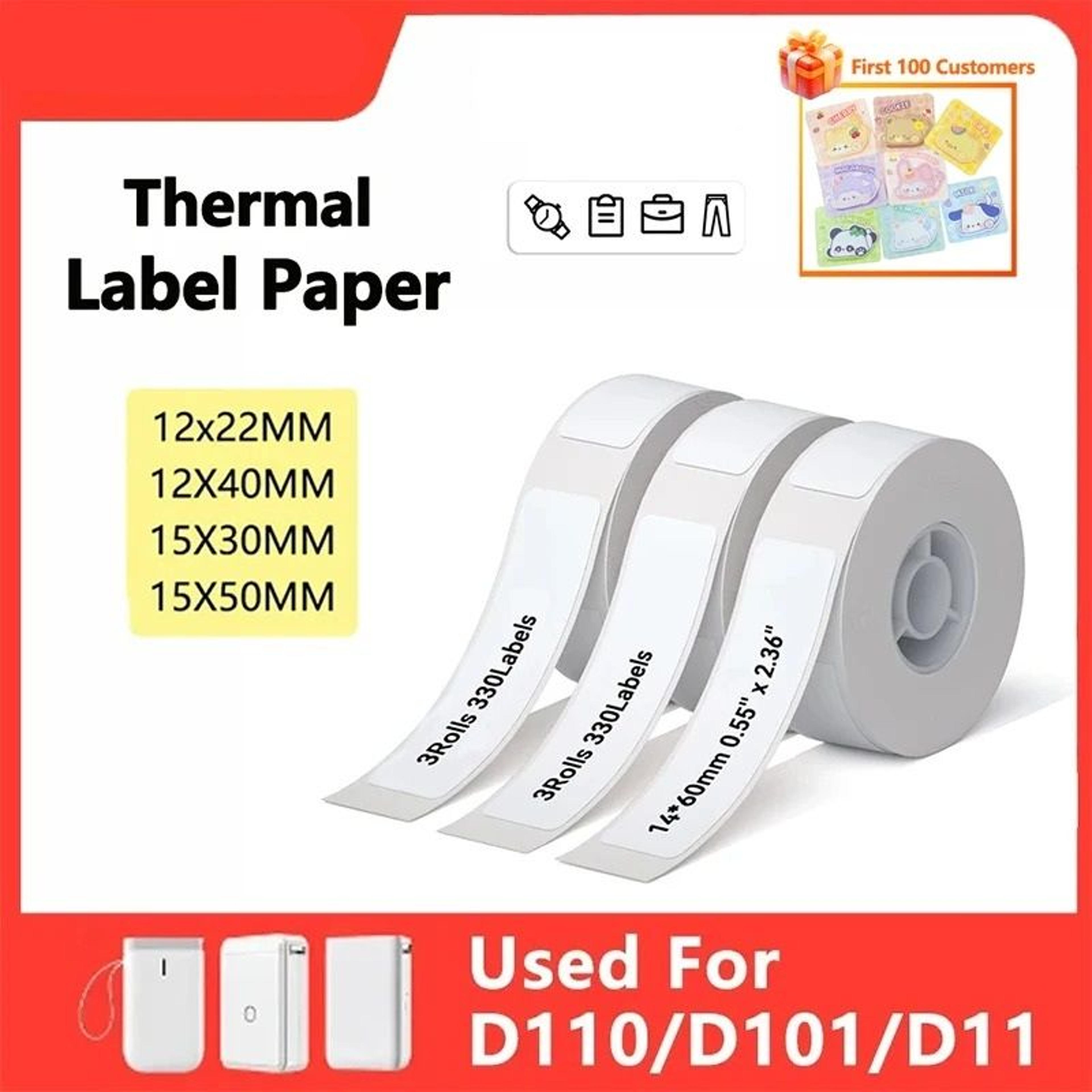 waterproof thermal label paper rolls for niimbot d11, d110 & d101