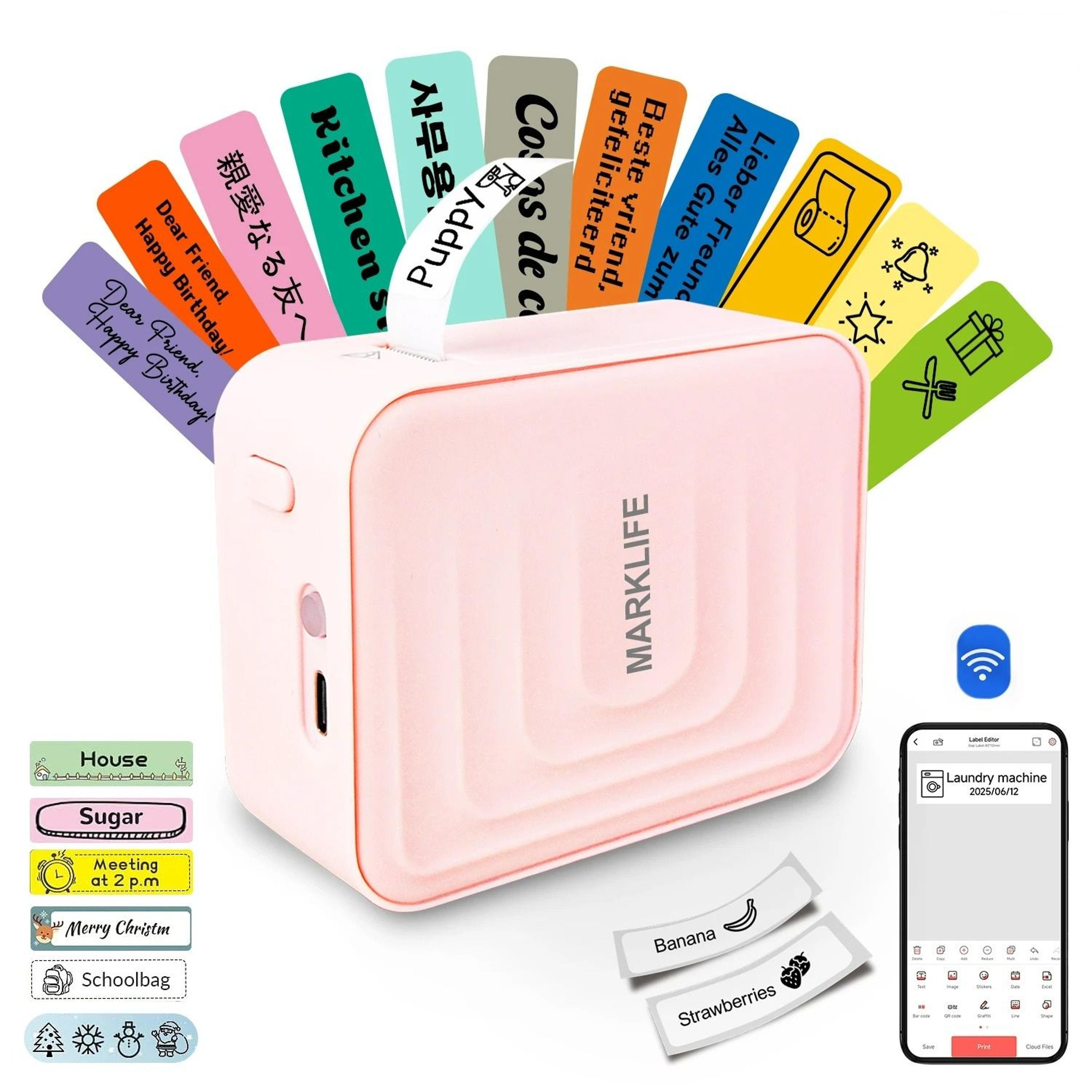 mini wireless pocket label maker & diy thermal printer