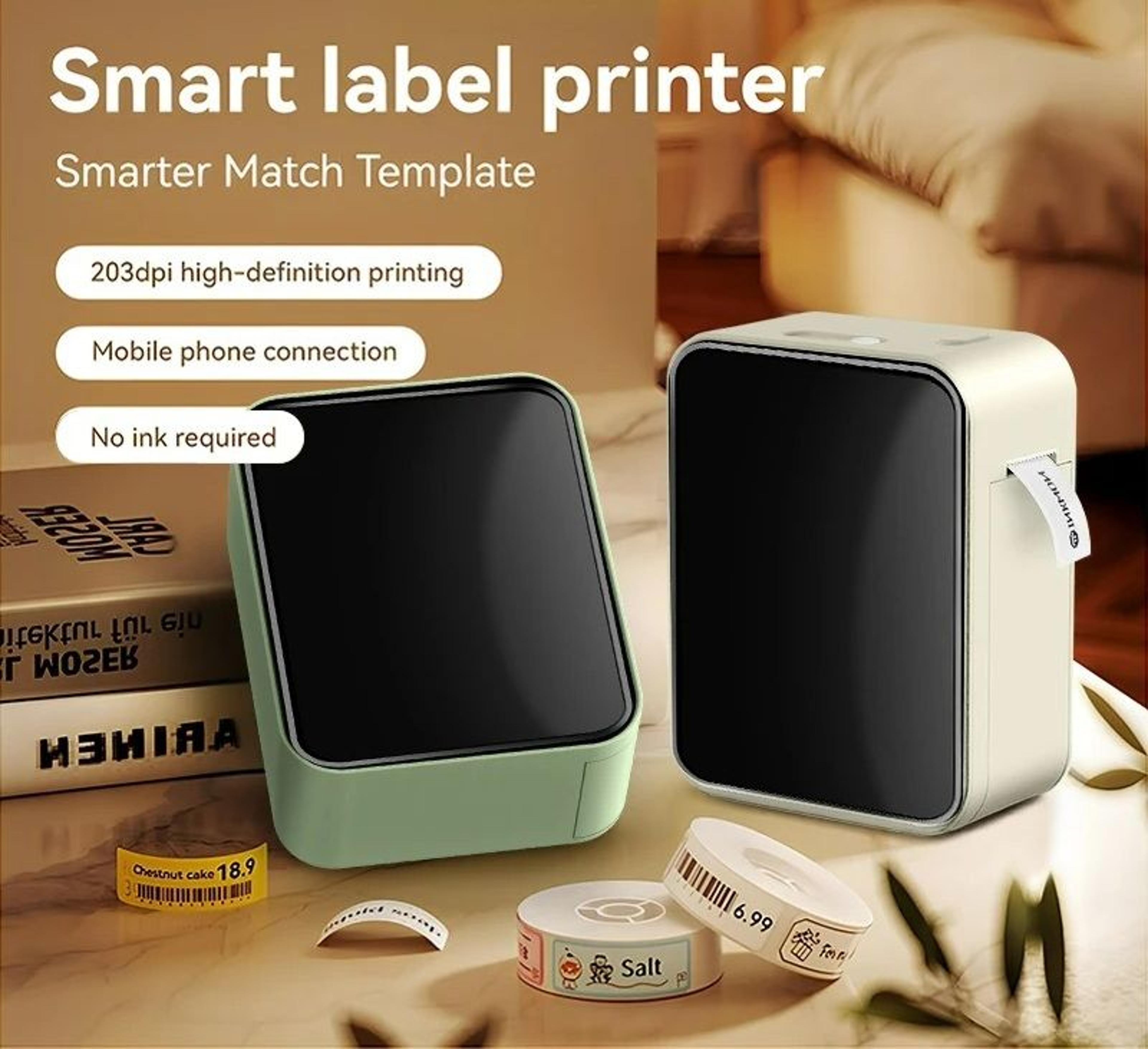 compact wireless pocket label maker & diy thermal printer