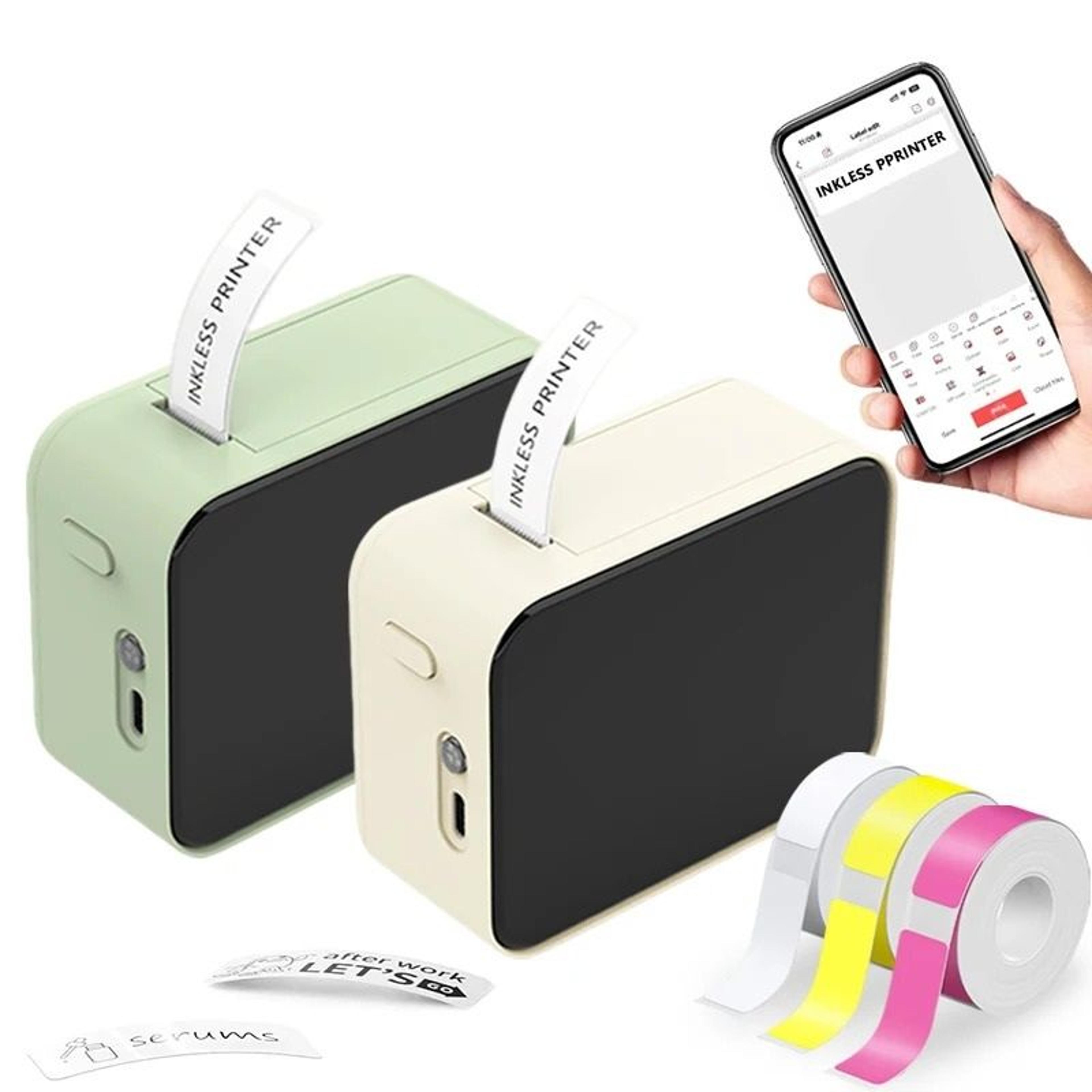 mini wireless pocket thermal label maker & diy printer kit