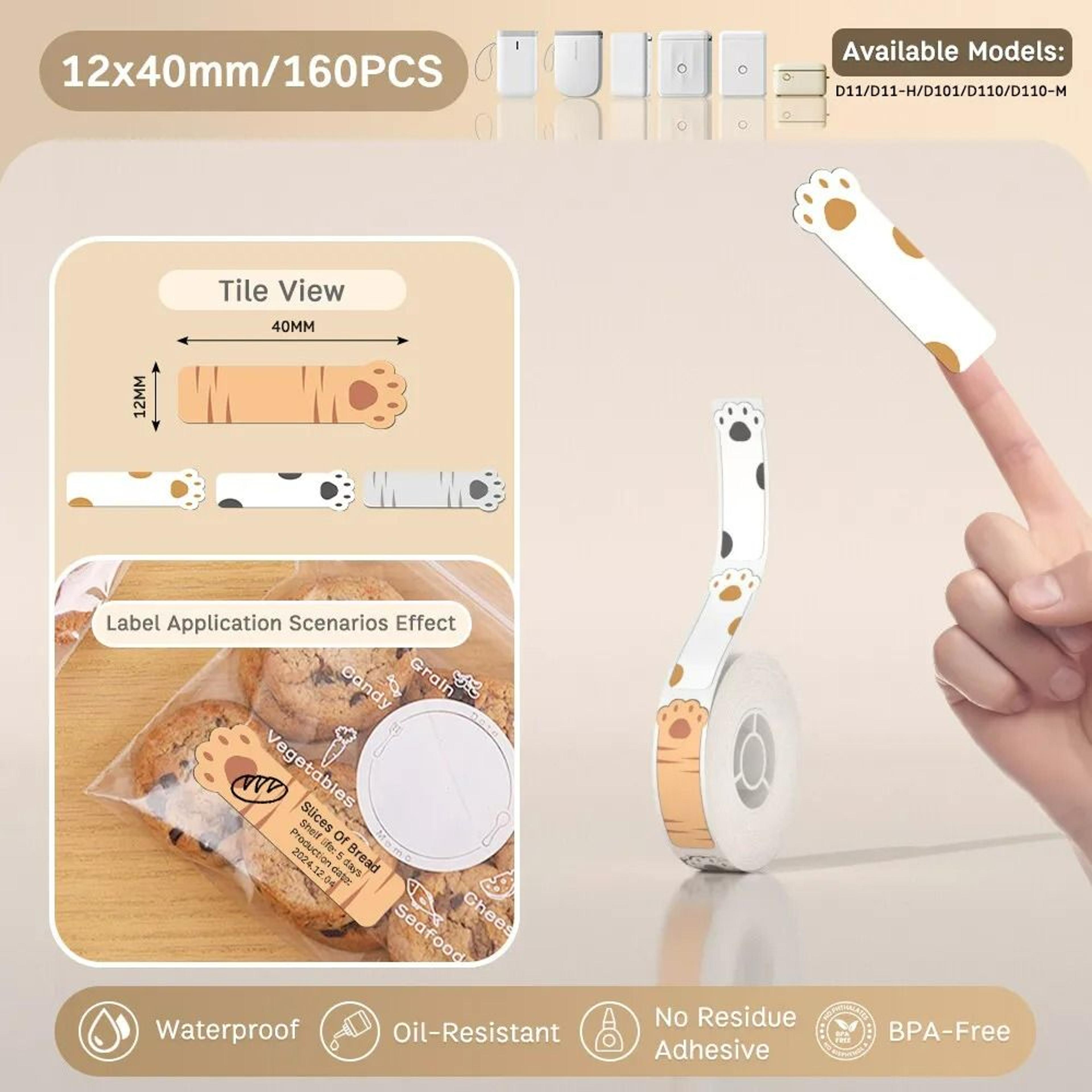 Waterproof Direct Thermal Label Tape Rolls 10