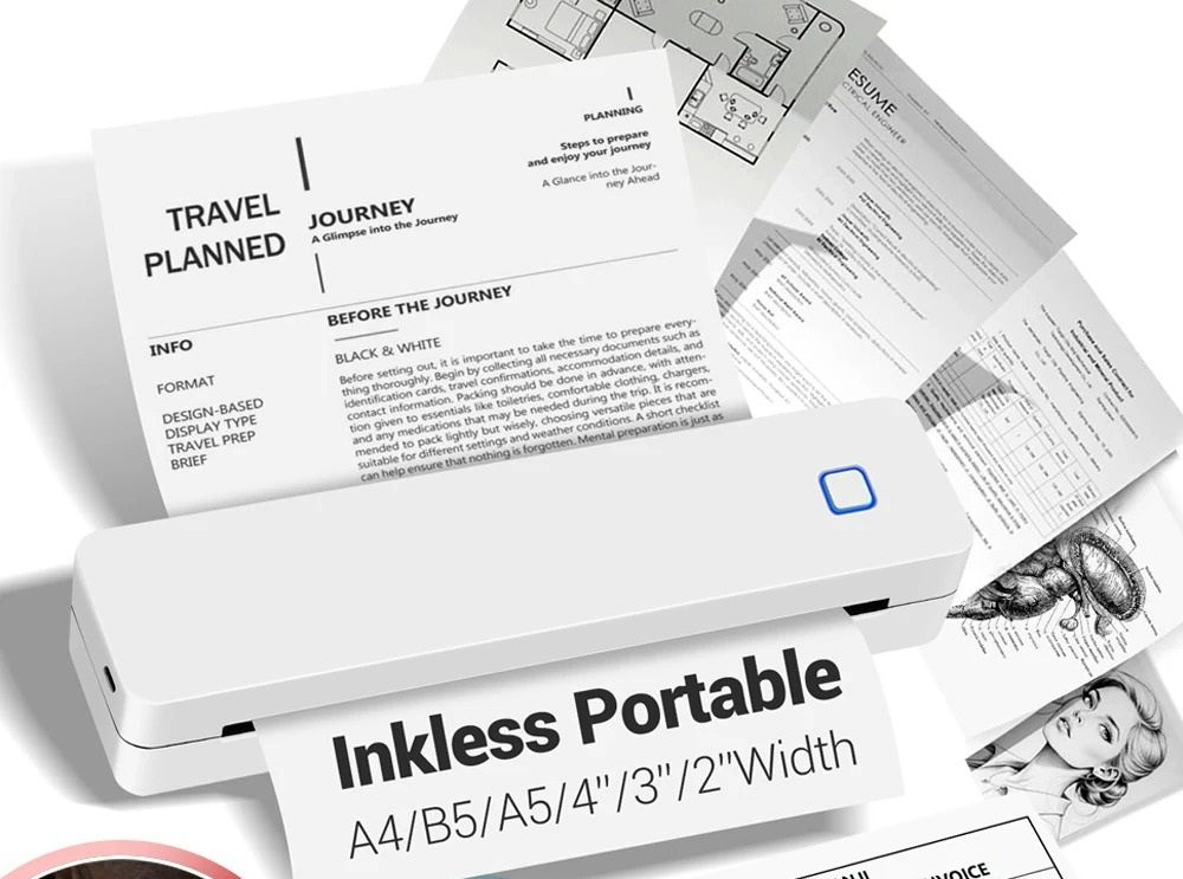 portable thermal a4 document printer