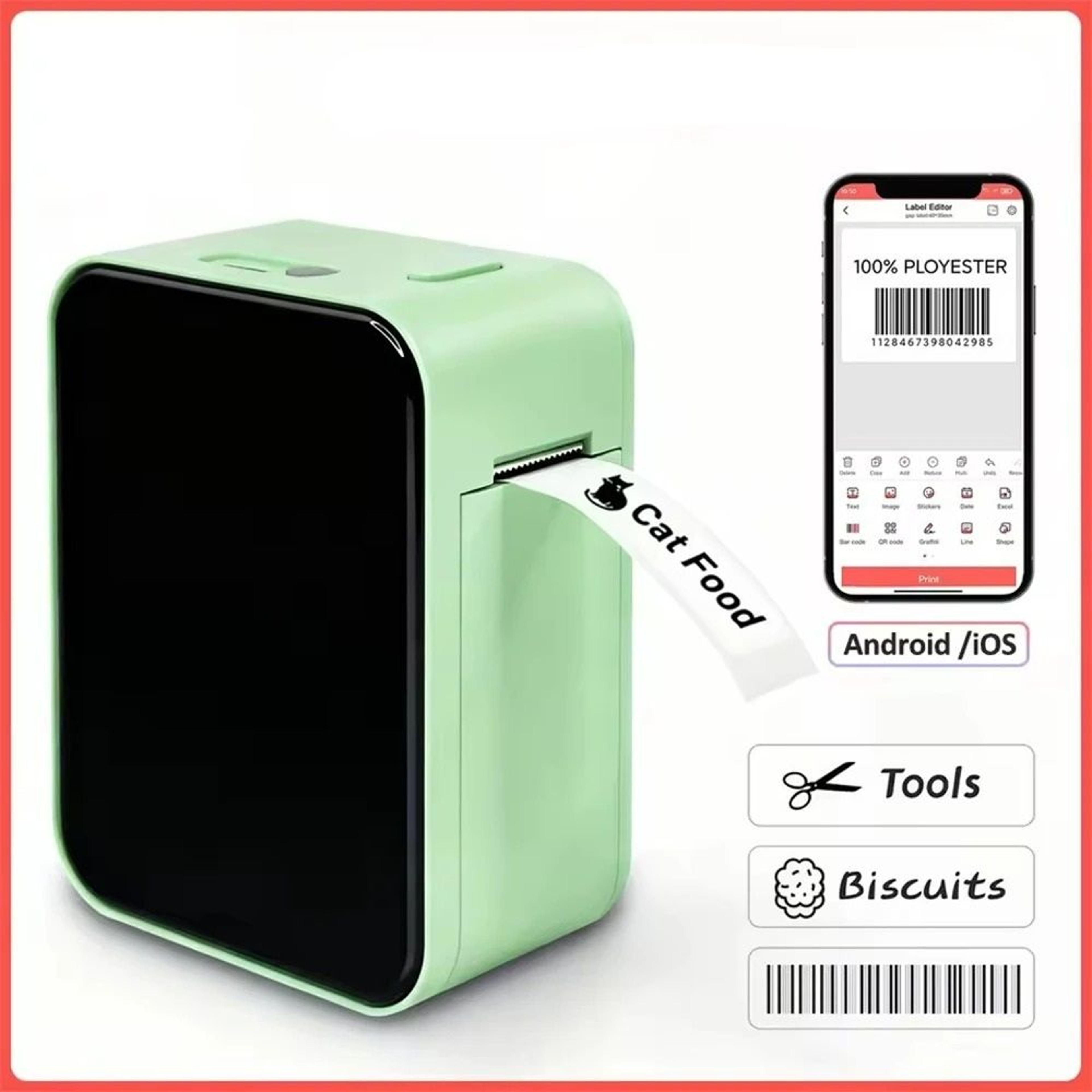portable wireless mini 203 dpi thermal label printer
