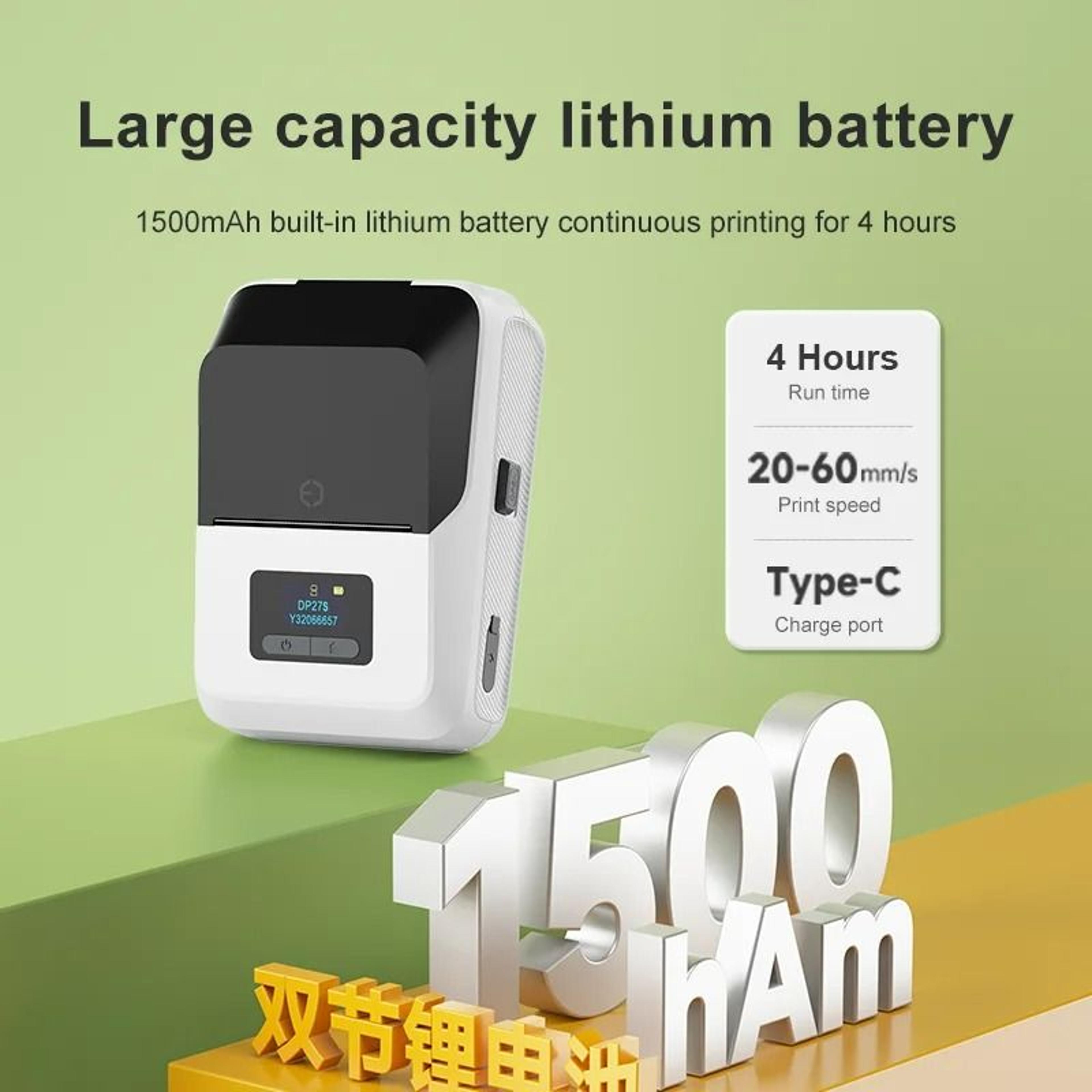 2Inch Portable Wireless Thermal Label Printer 5