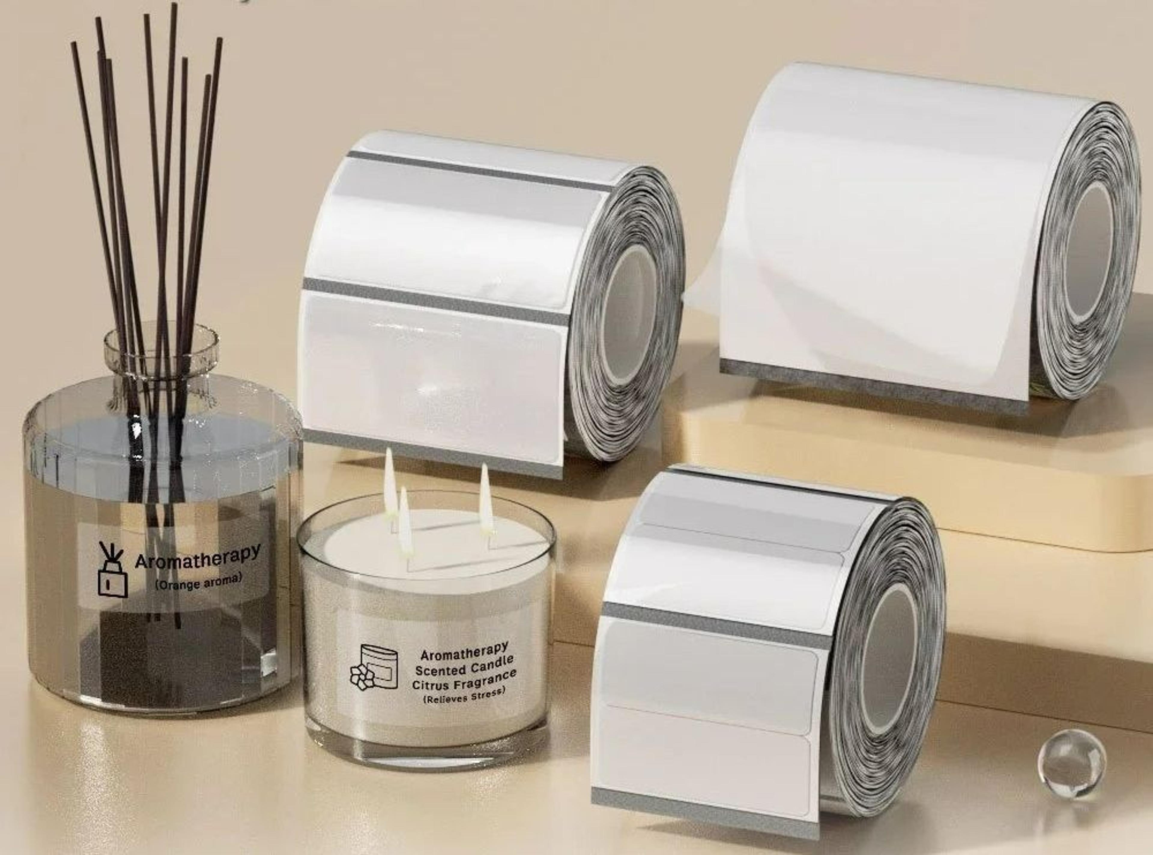 elite transparent thermal label sticker rolls