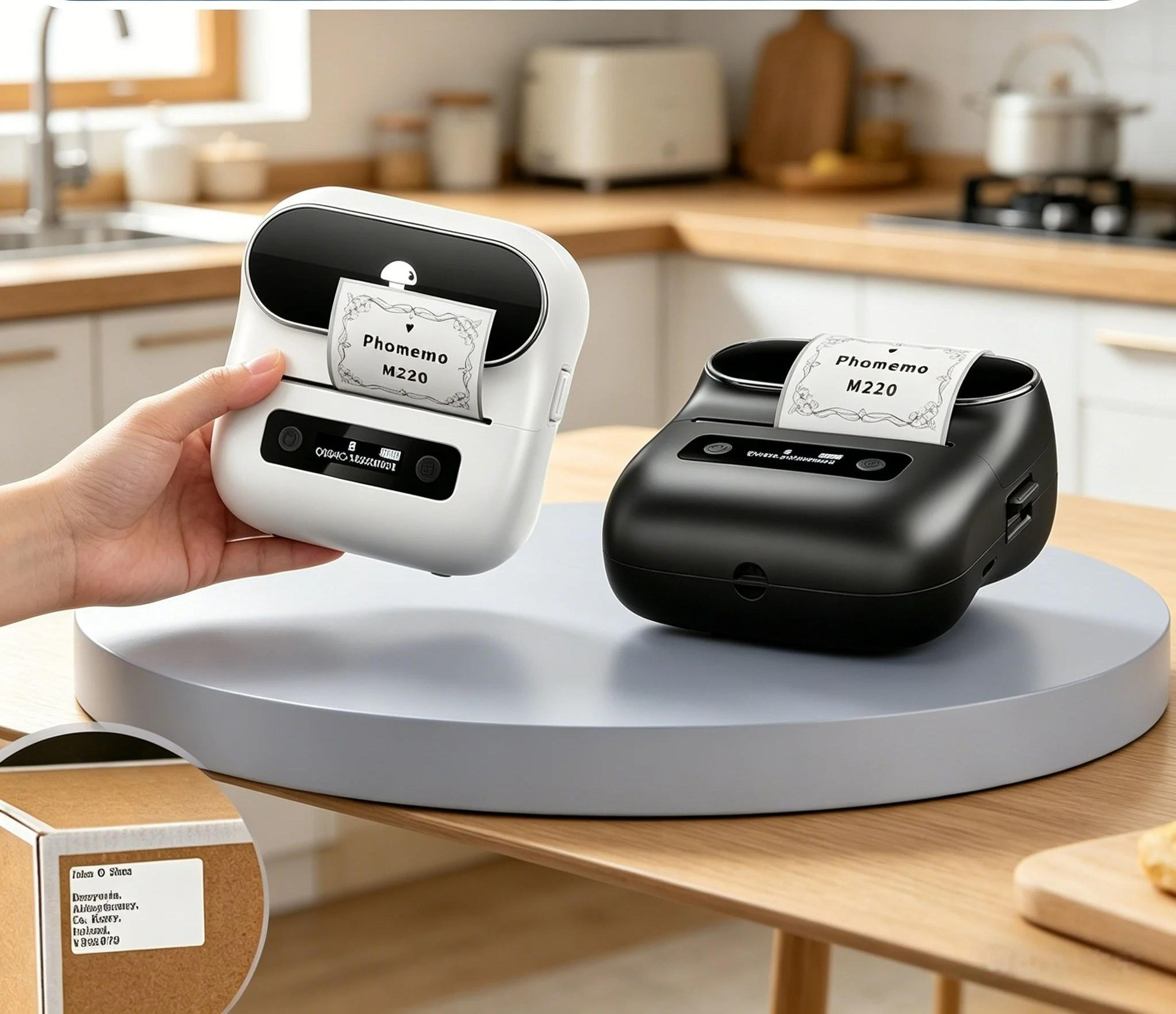 portable wireless thermal label maker machine for office & retail