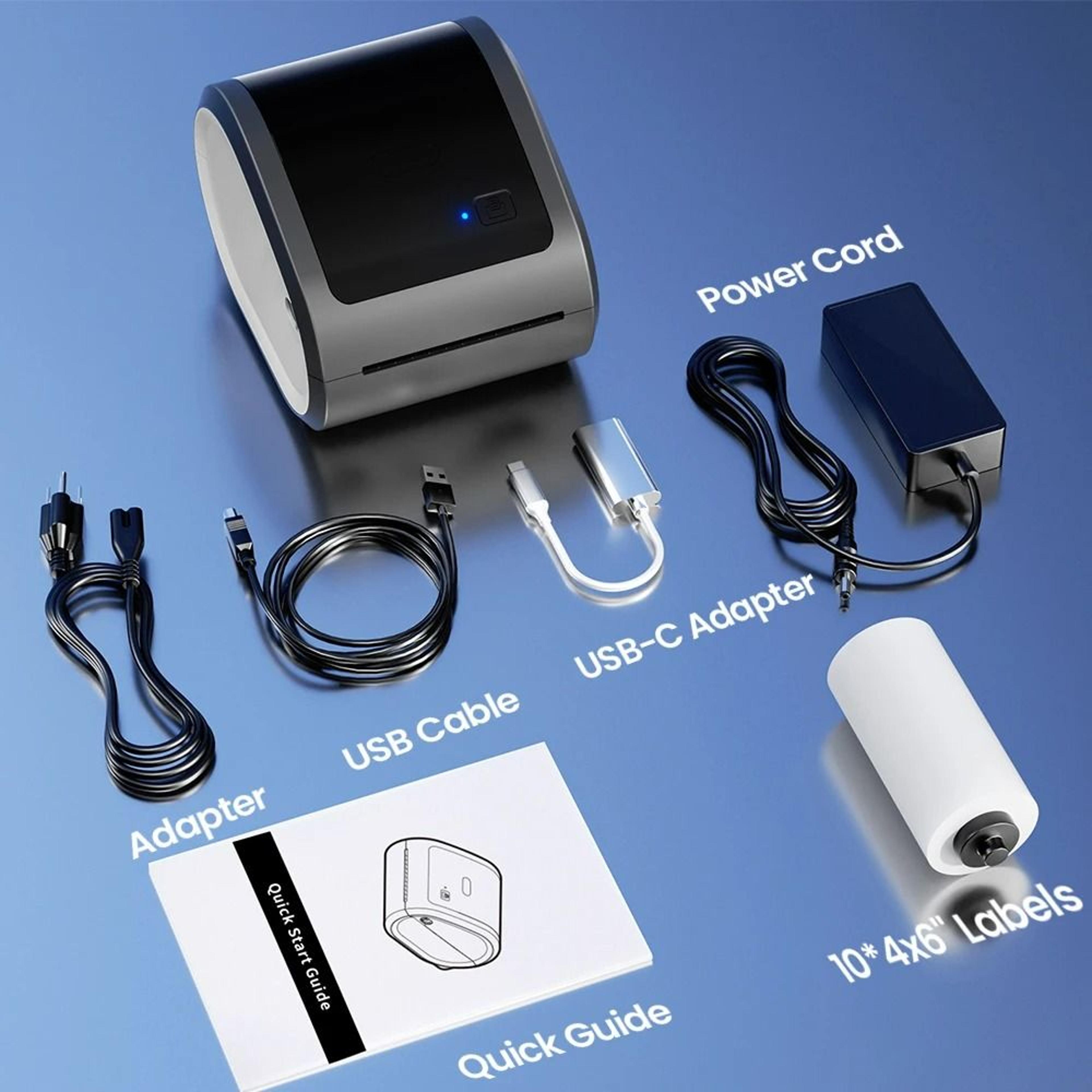 Desktop Wireless HighSpeed 4x6 Bluetooth Thermal Shipping Label Printer 7