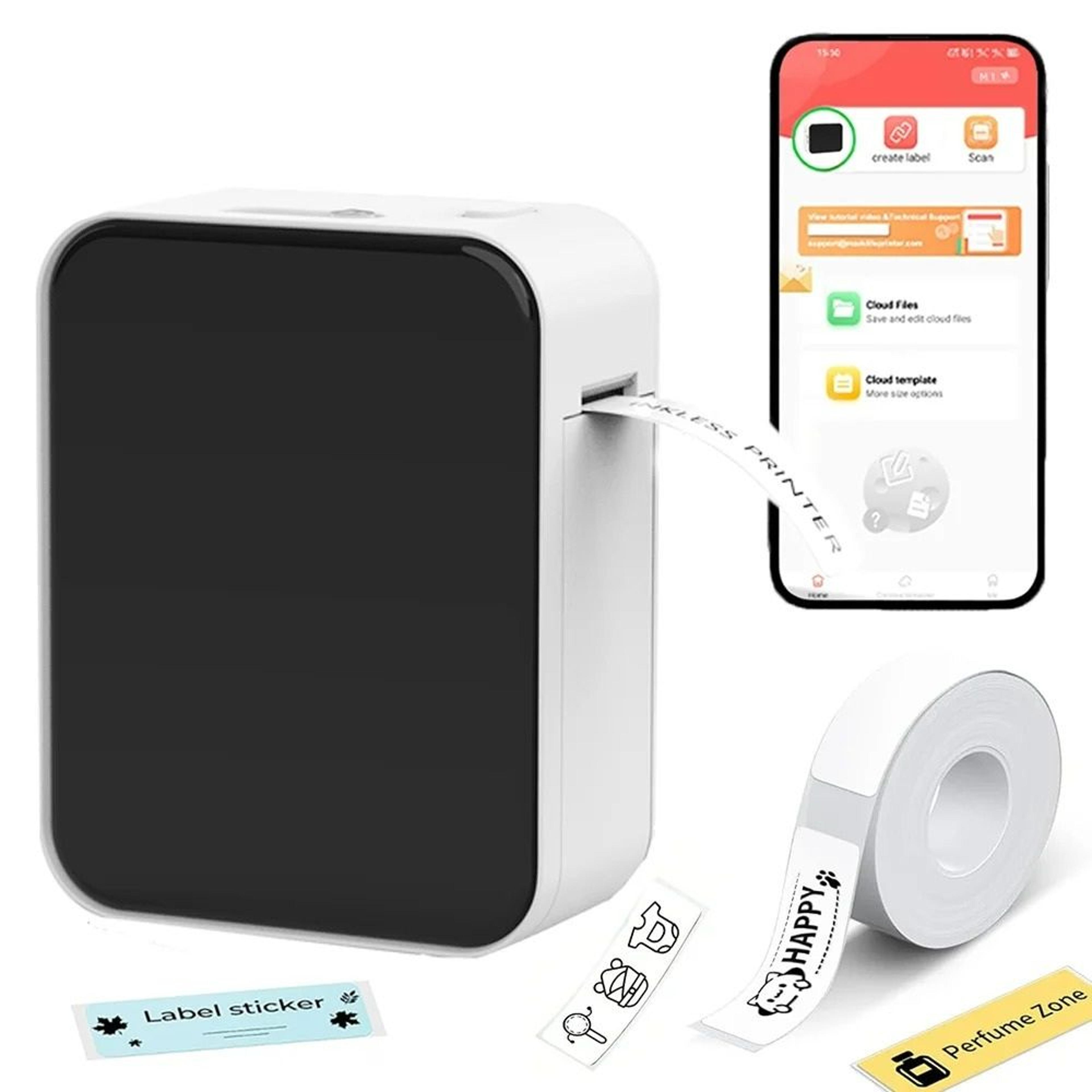 wireless portable mini thermal label maker for home, office & school