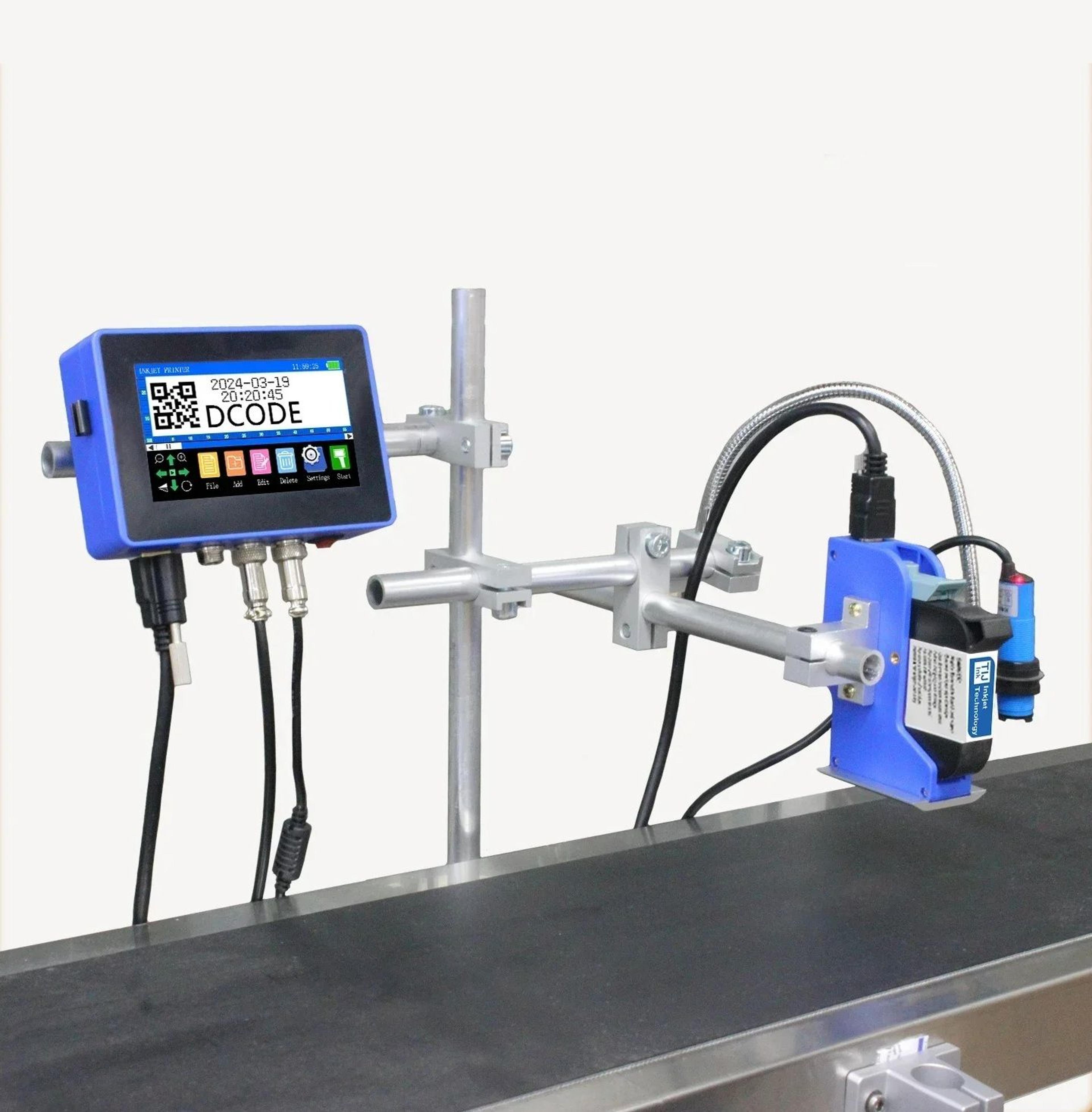 12.7mm & 25.4mm automatic online industrial inkjet printer