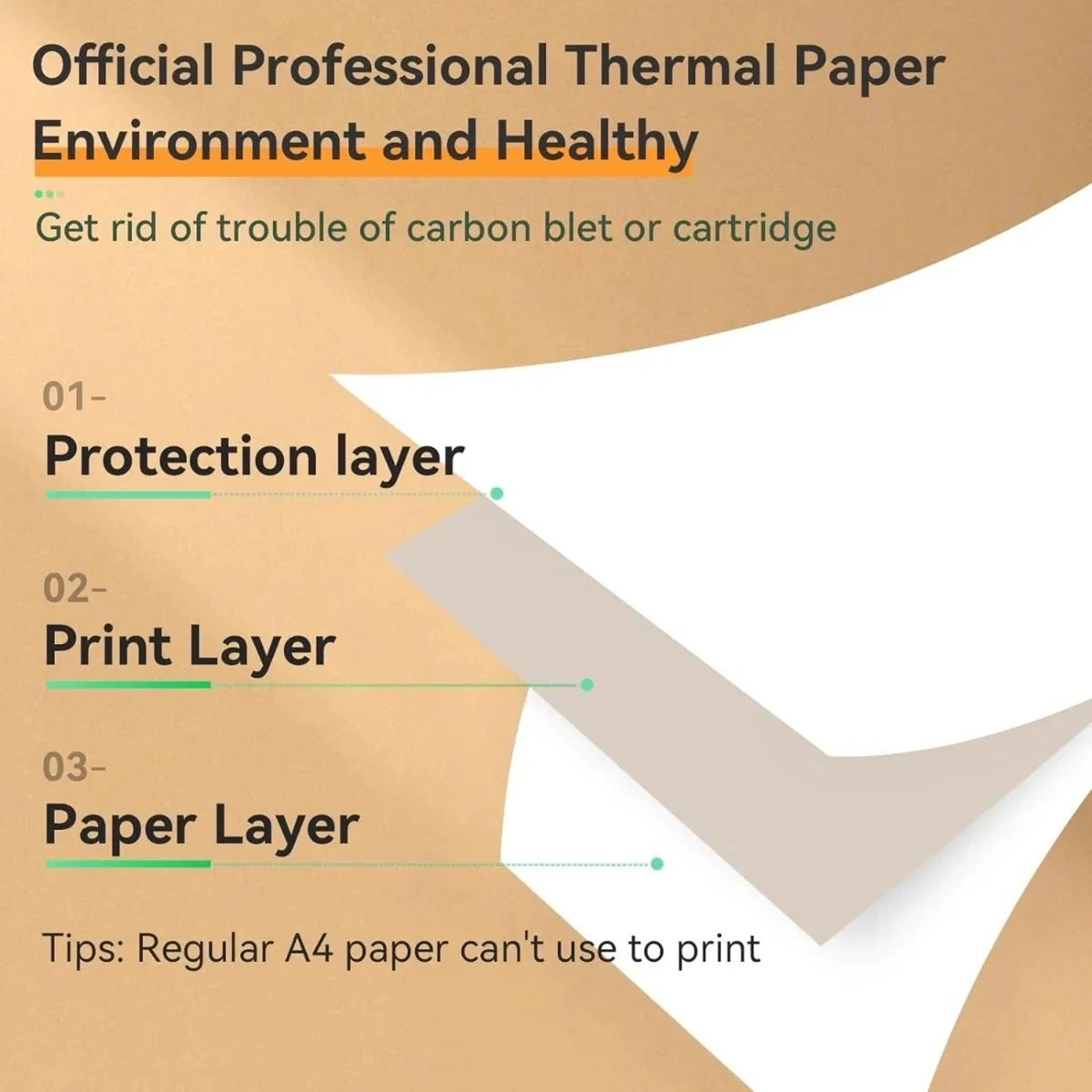 LongLasting US Letter  A4 Thermal Printer Paper Rolls 2Pack 1