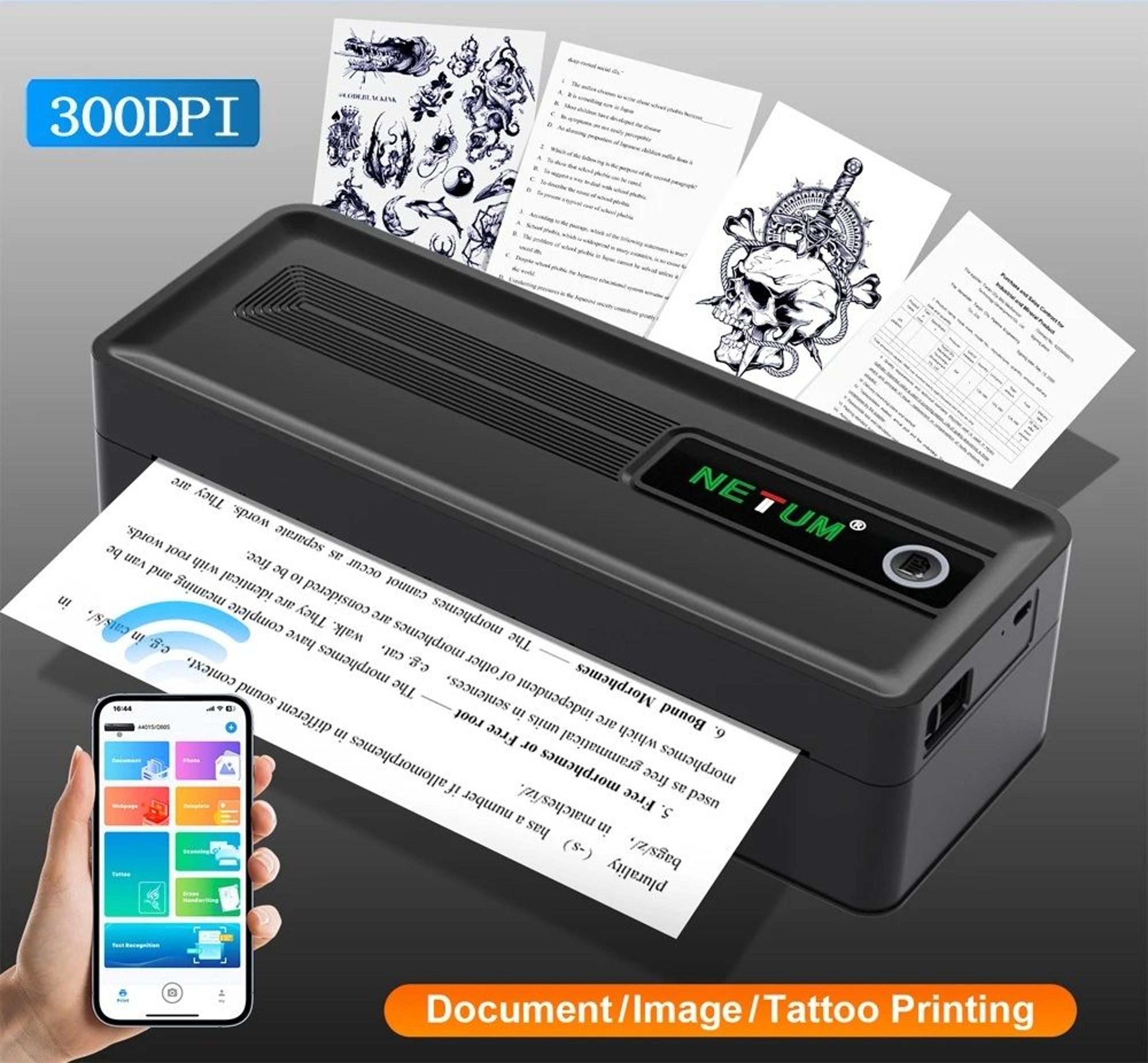 300 dpi a4 thermal printer with large built-in paper compartment