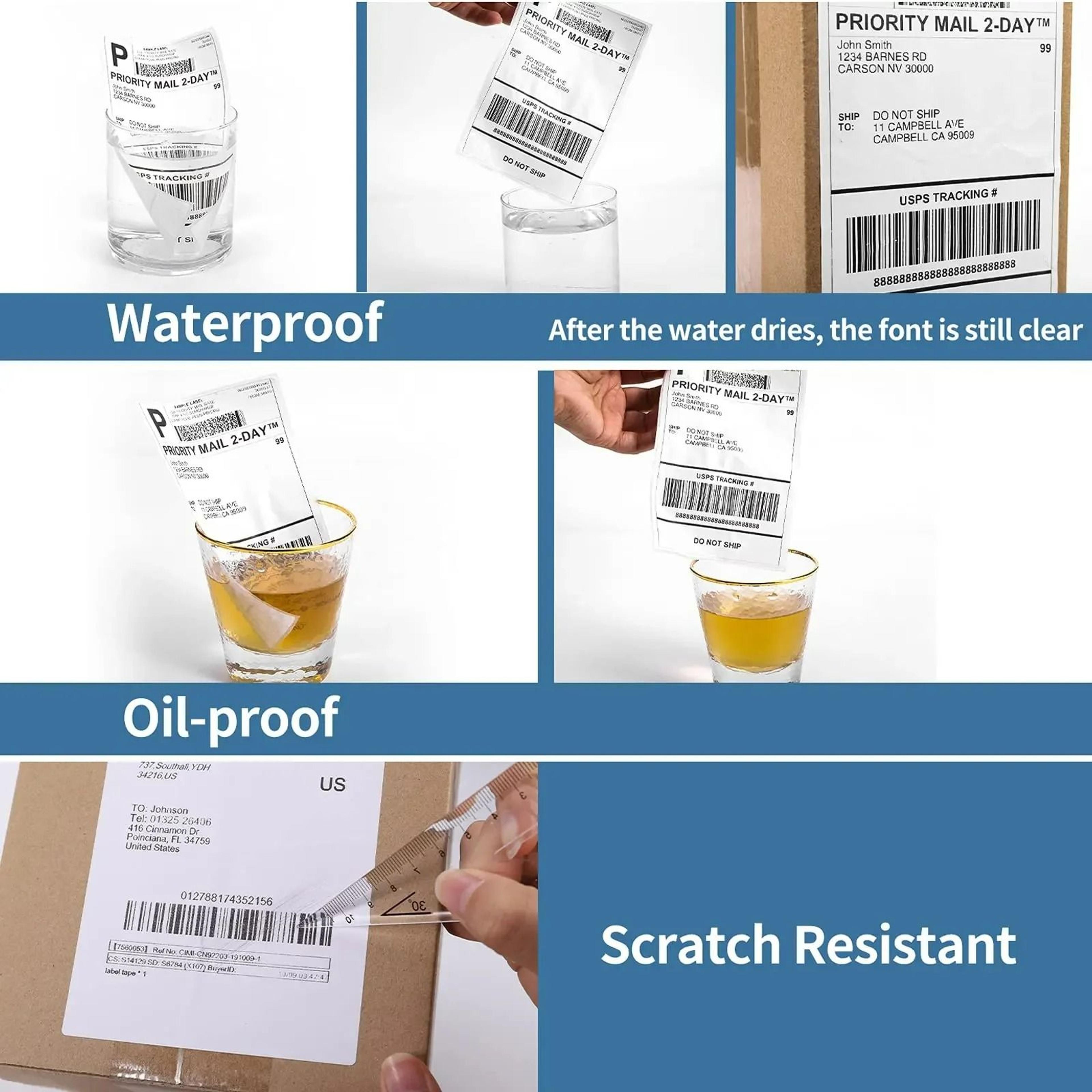 A6 Direct Thermal 4x6 FanFold  Roll Shipping Labels 500 Pack 1