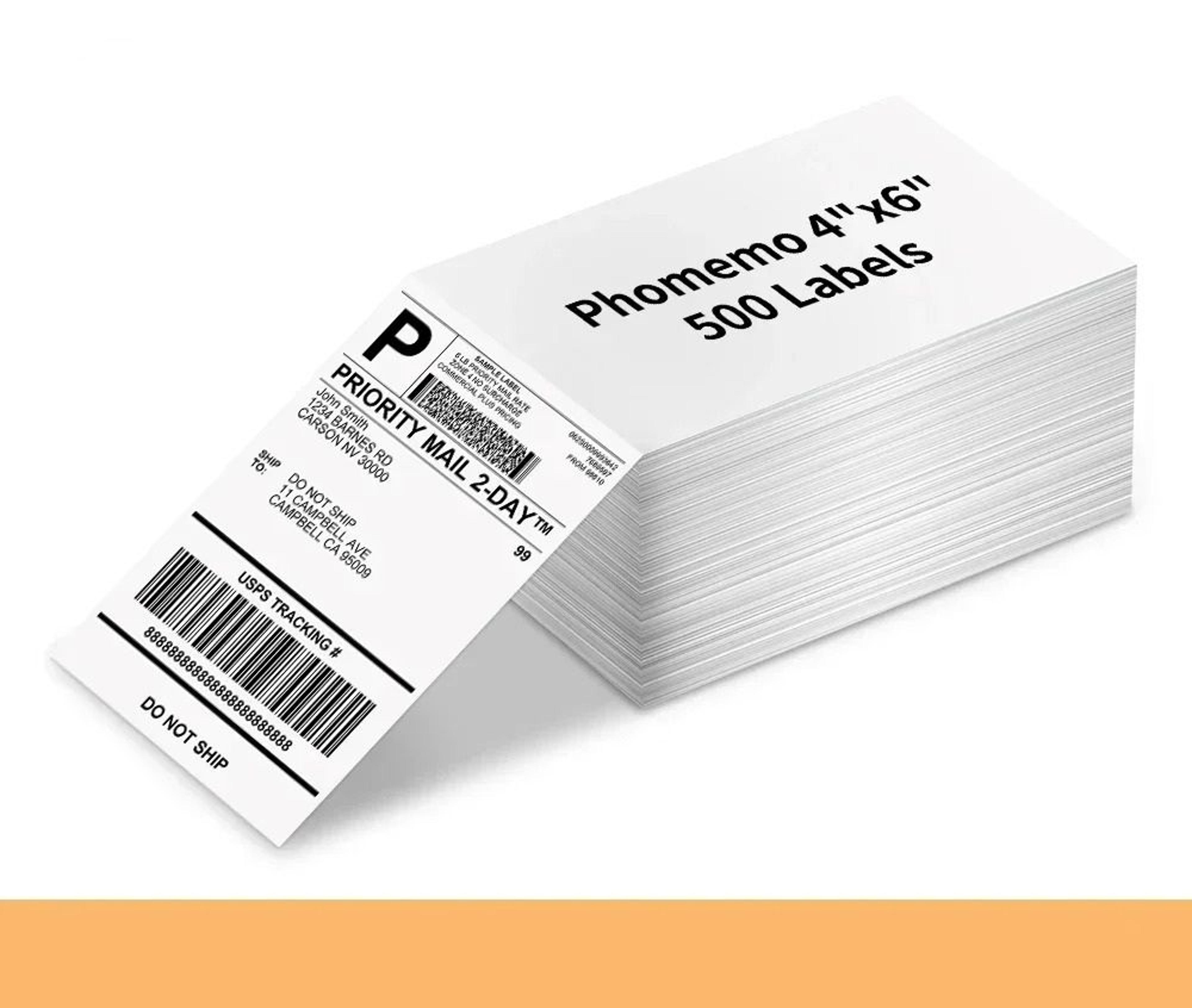 4 in x 6 in direct thermal shipping labels (500 labels)