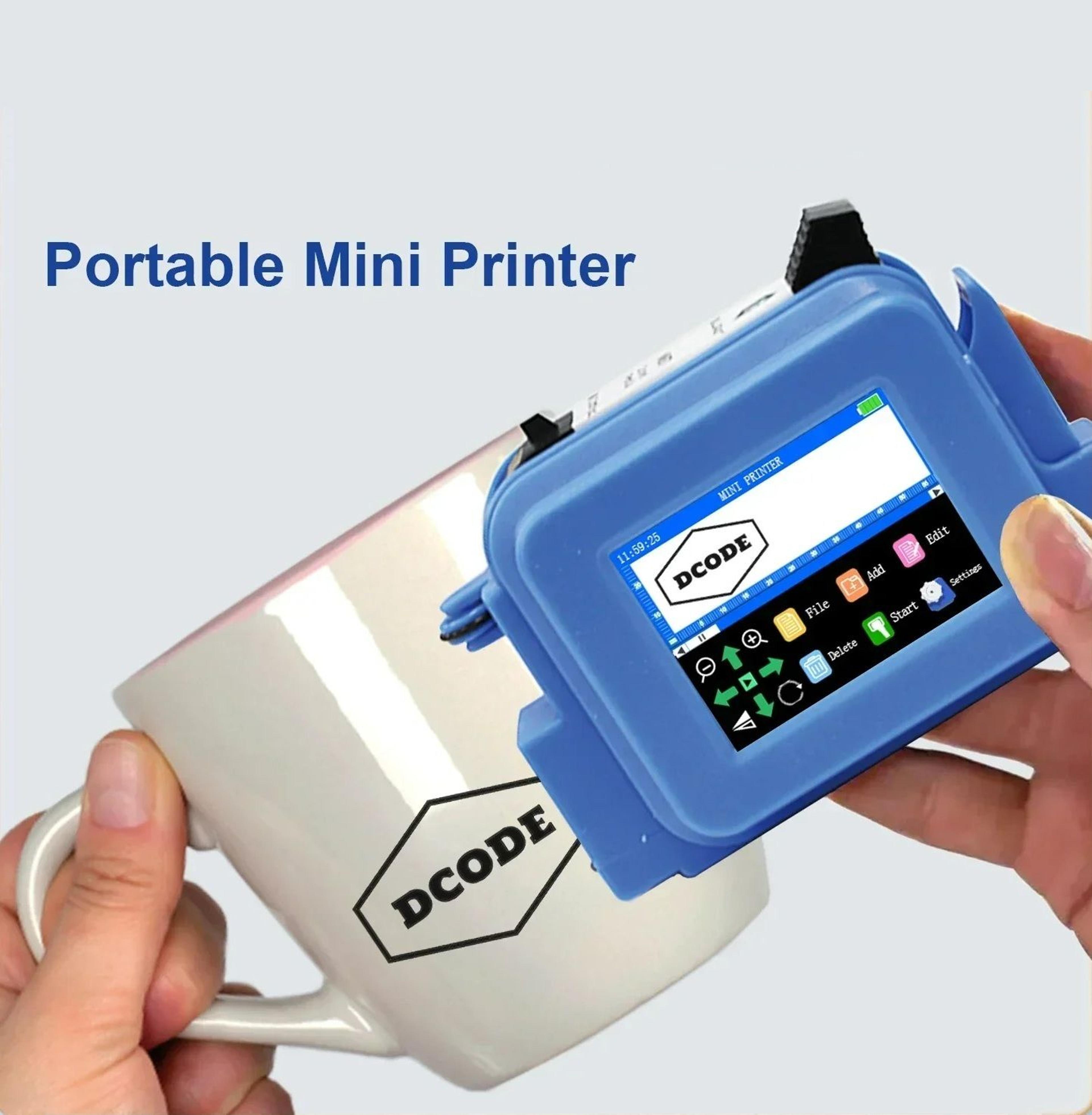 12.7 mm portable handheld thermal inkjet printer coder