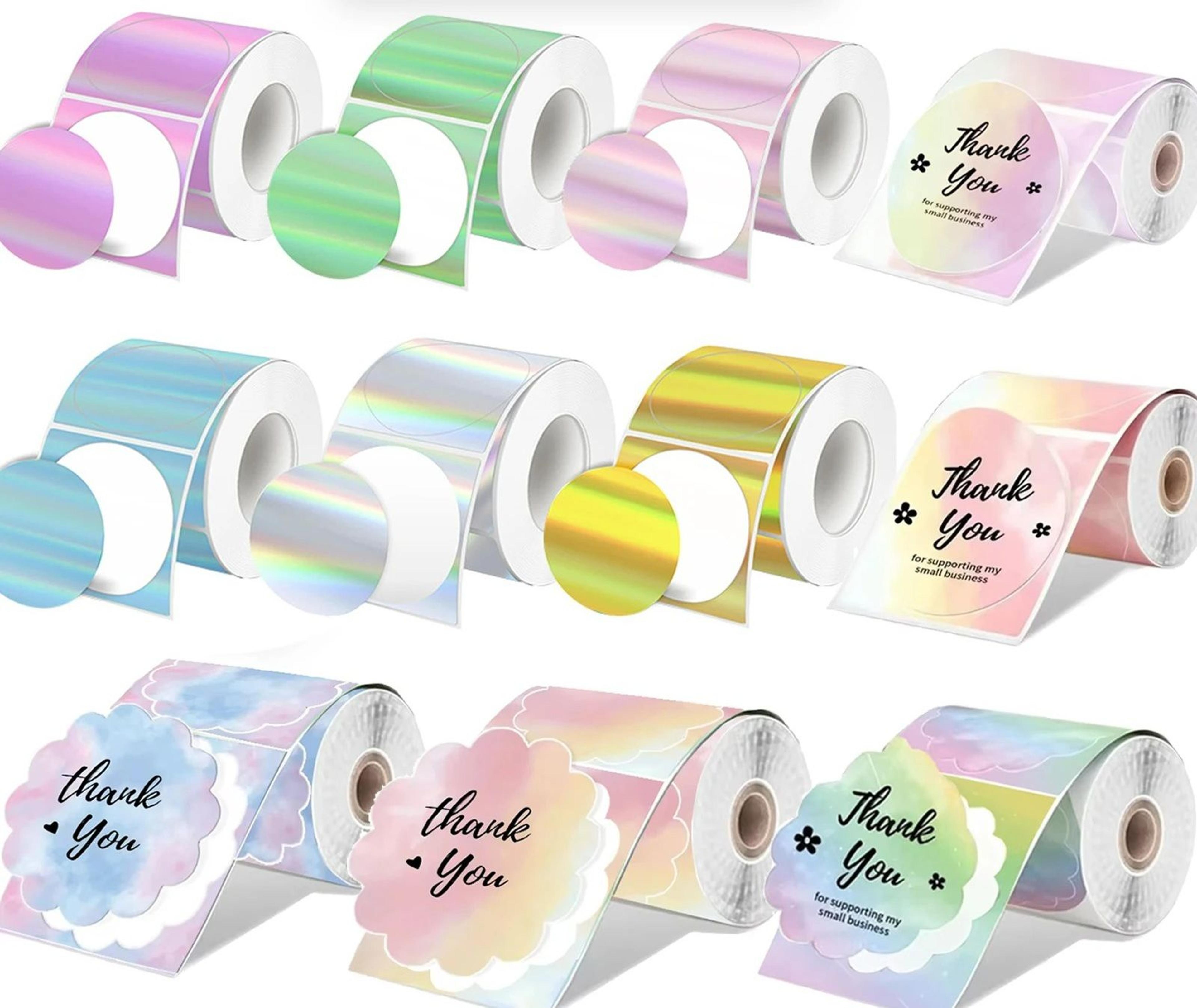 laser holographic transparent thermal adhesive label rolls