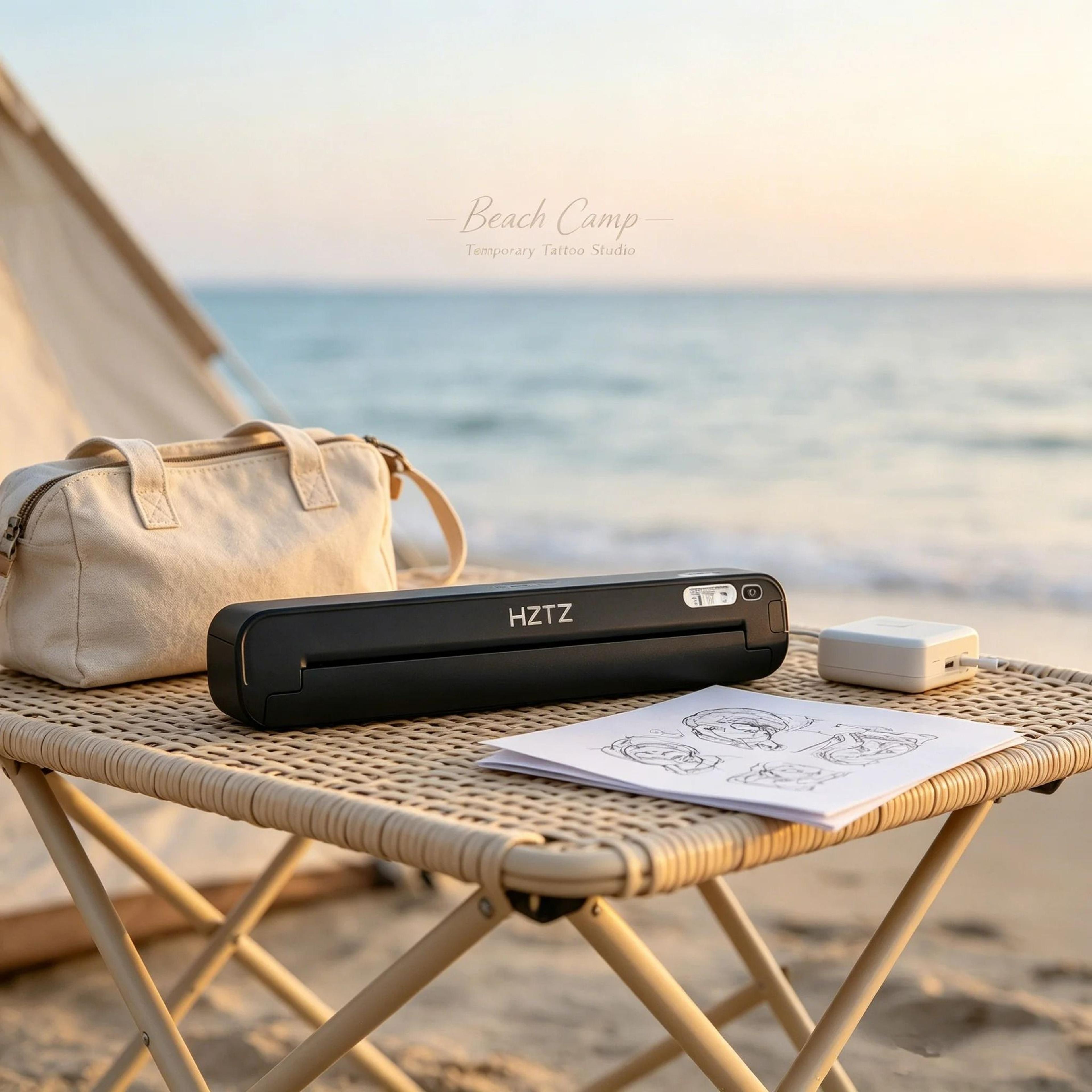 ultra-lightweight wireless thermal tattoo stencil printer
