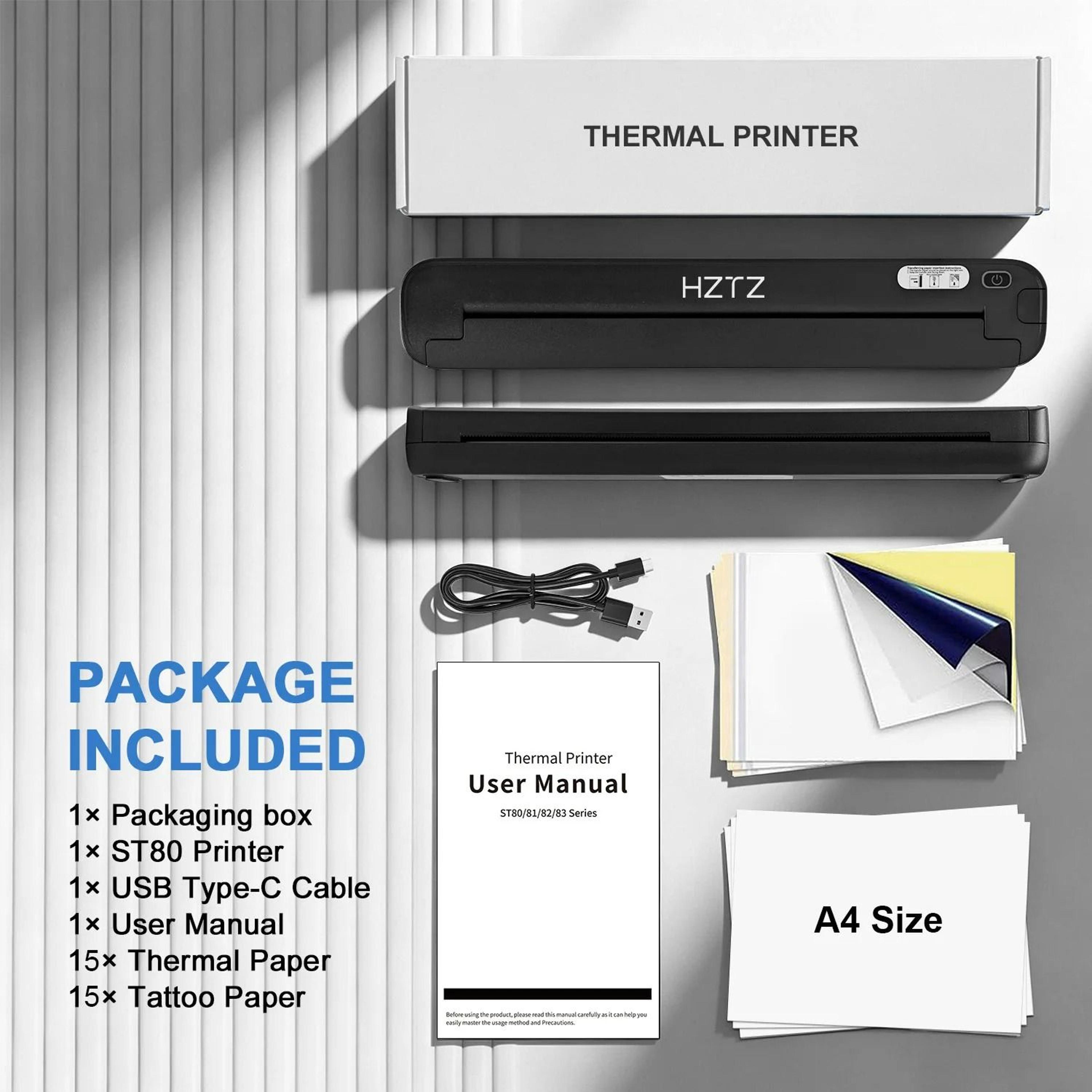 UltraLightweight Wireless Thermal Tattoo Stencil Printer 7