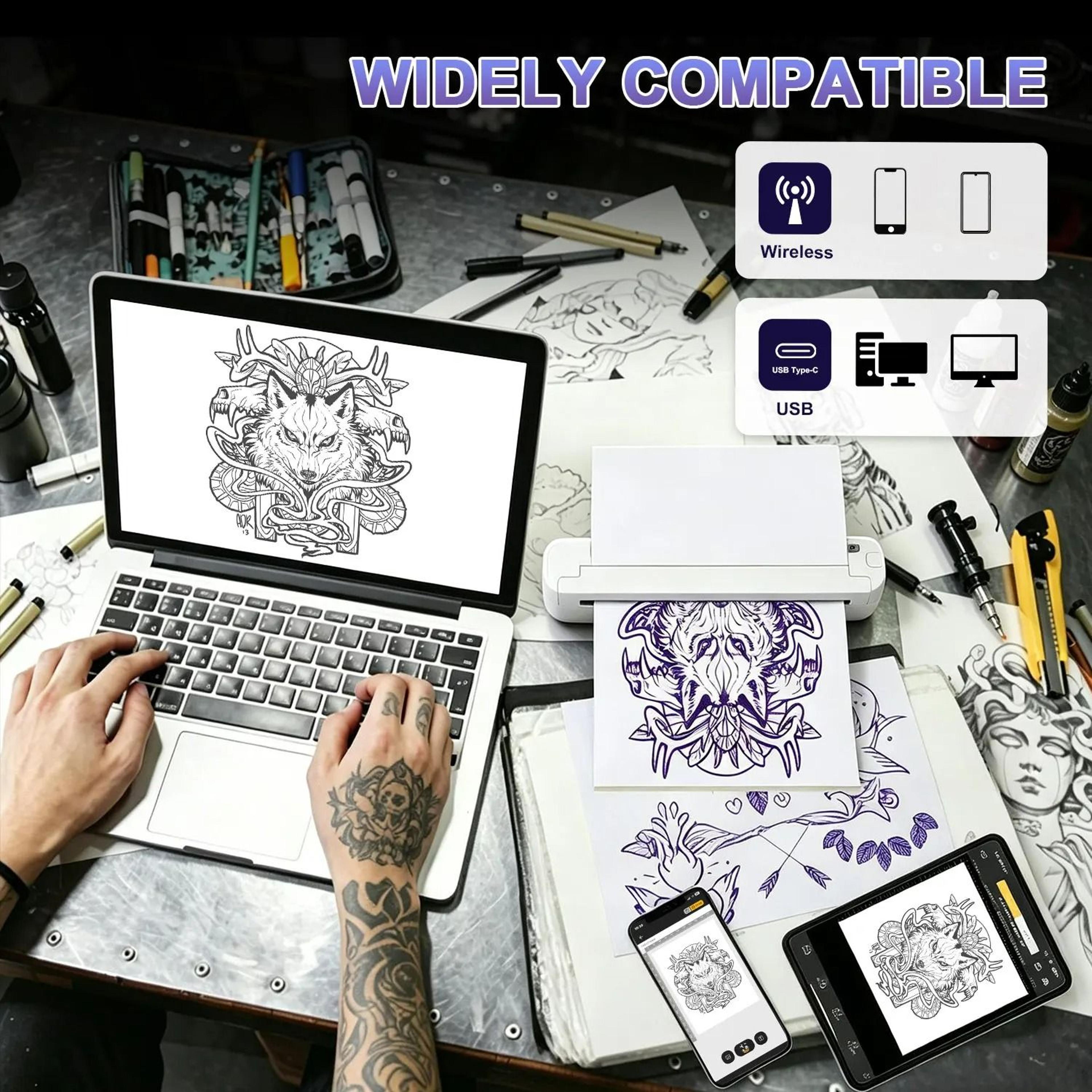 UltraLightweight Wireless Thermal Tattoo Stencil Printer 4