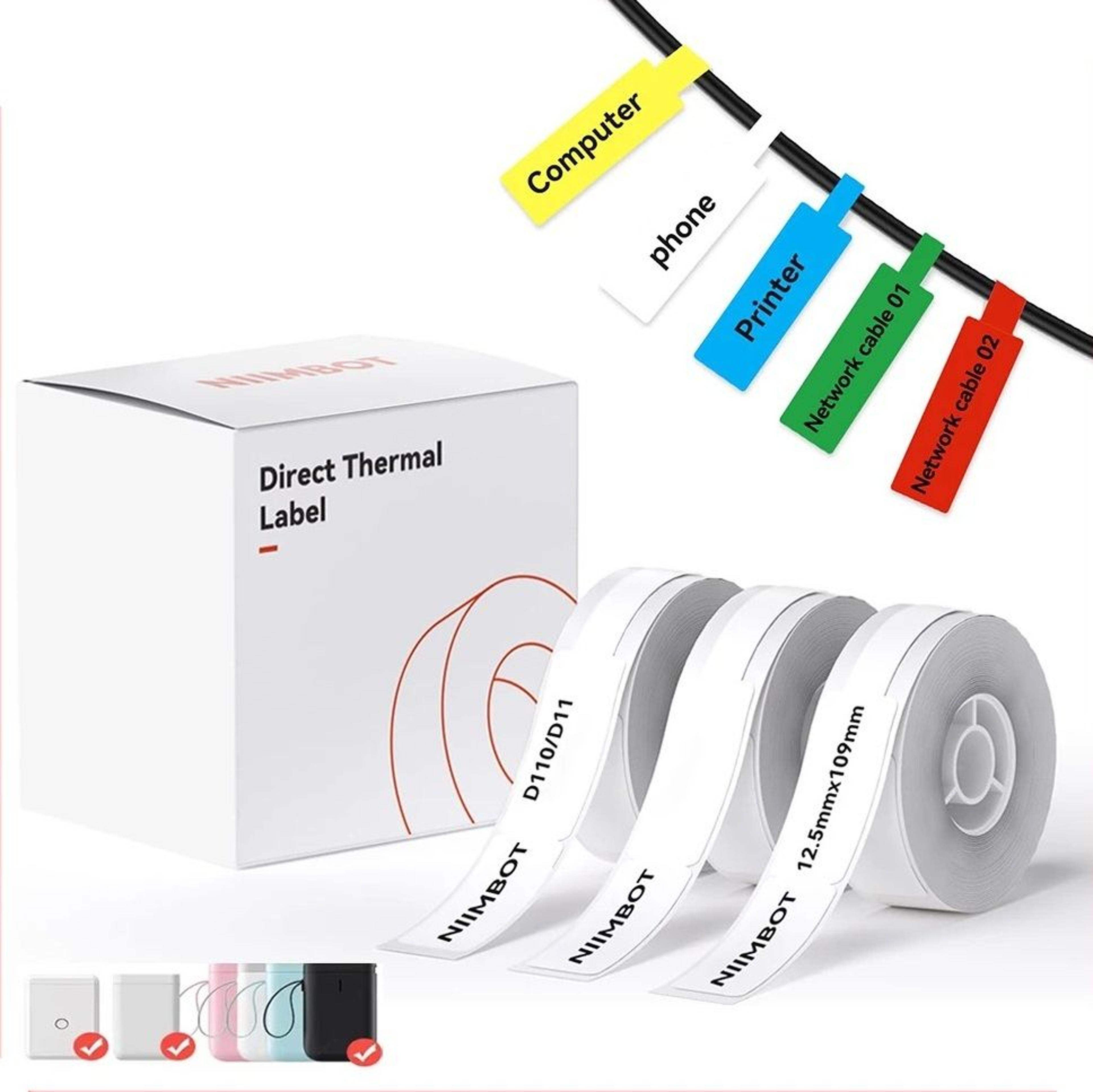 self-adhesive waterproof cable label rolls elite