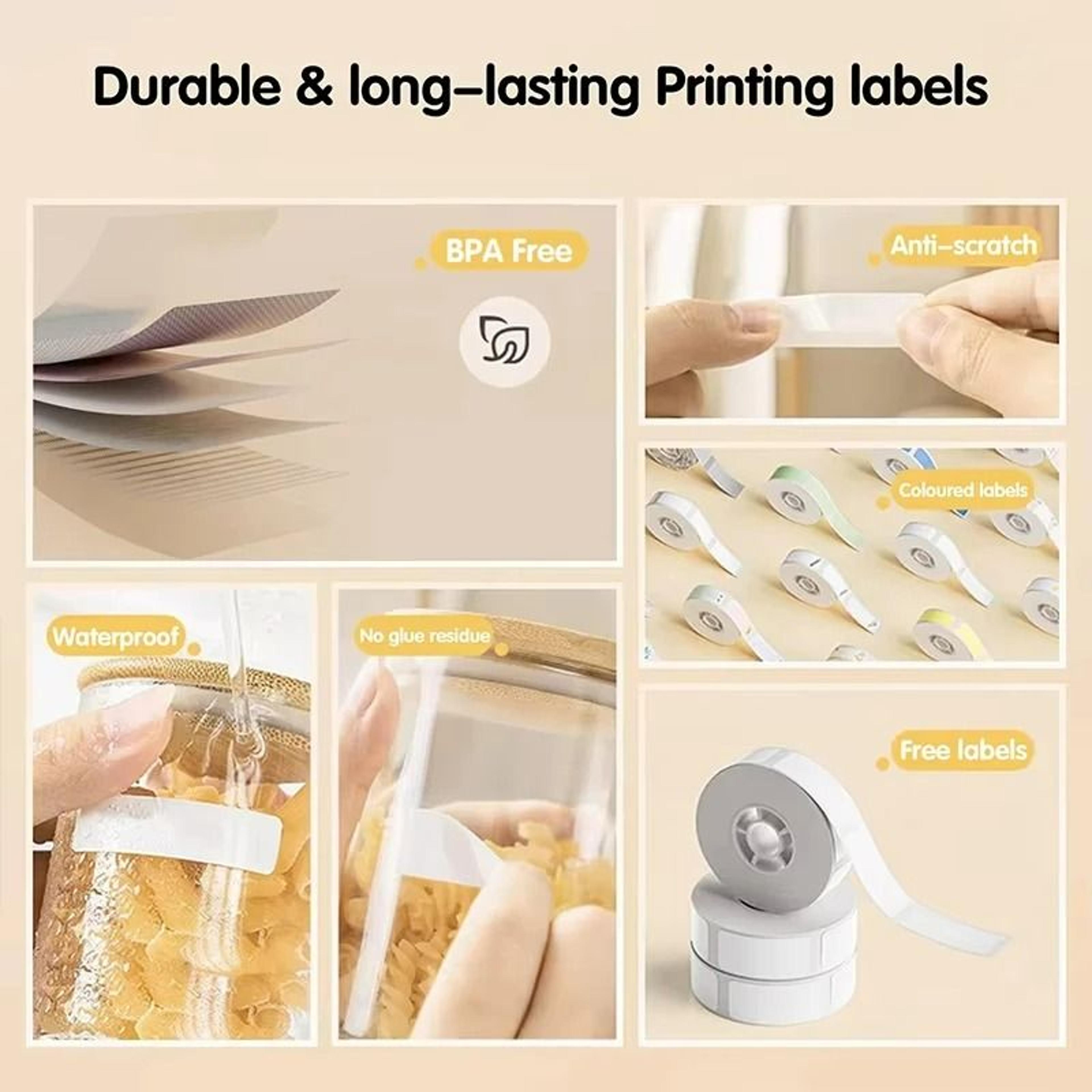 Direct Thermal Label Rolls For Portable Mini Label Printers 3
