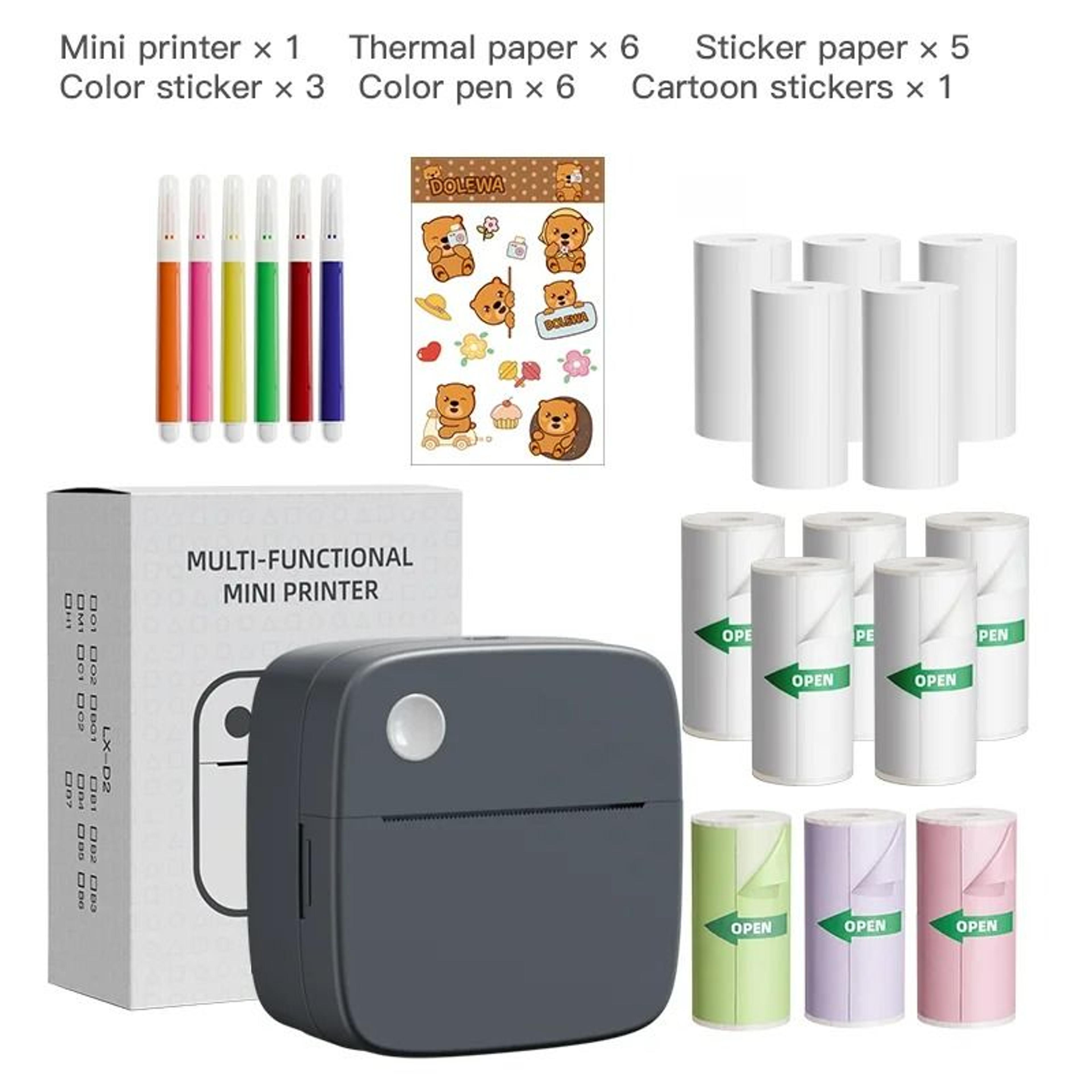 Portable Mini Wireless Pocket Thermal Printer Set 9