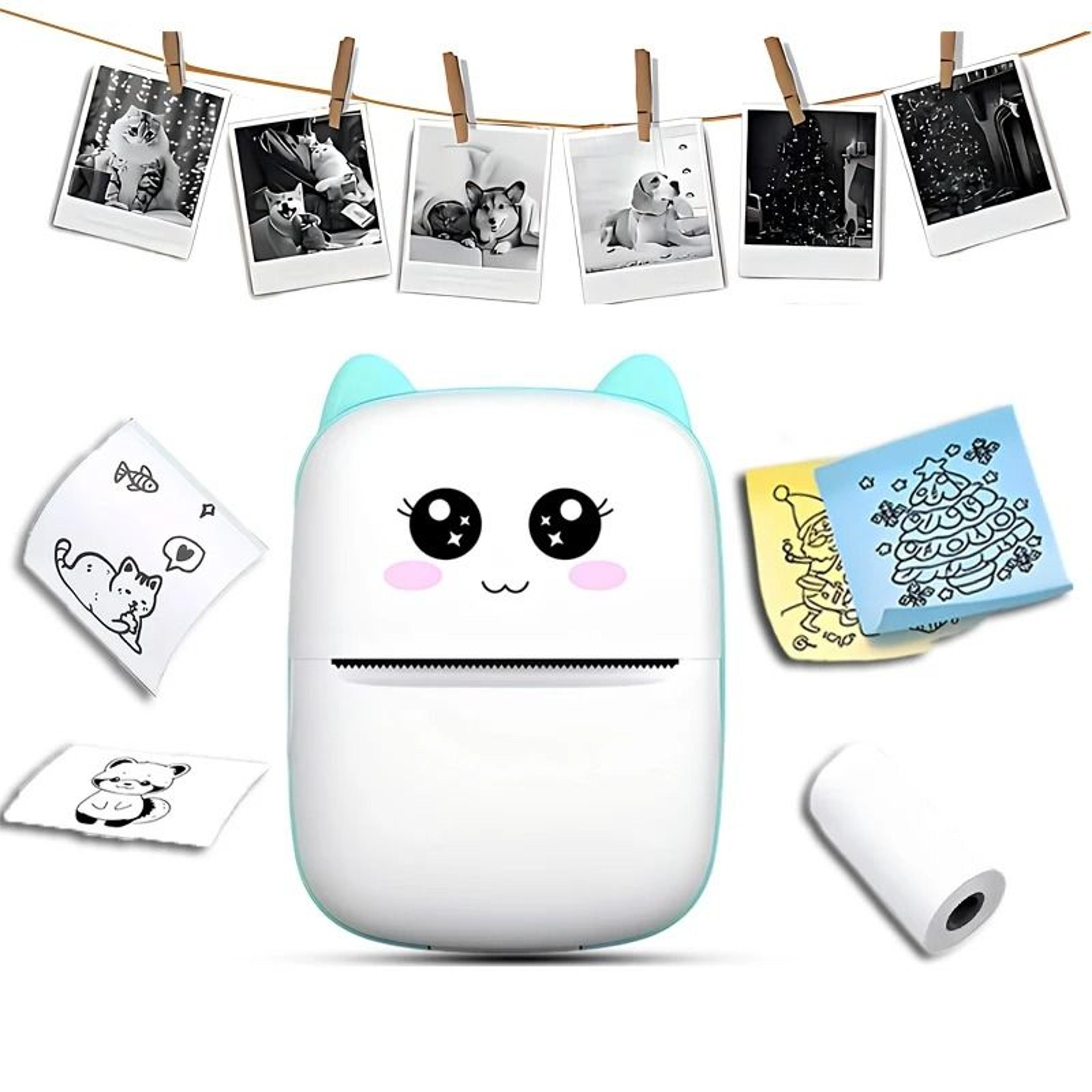 mini portable 58mm wireless thermal pocket sticker & photo printer set
