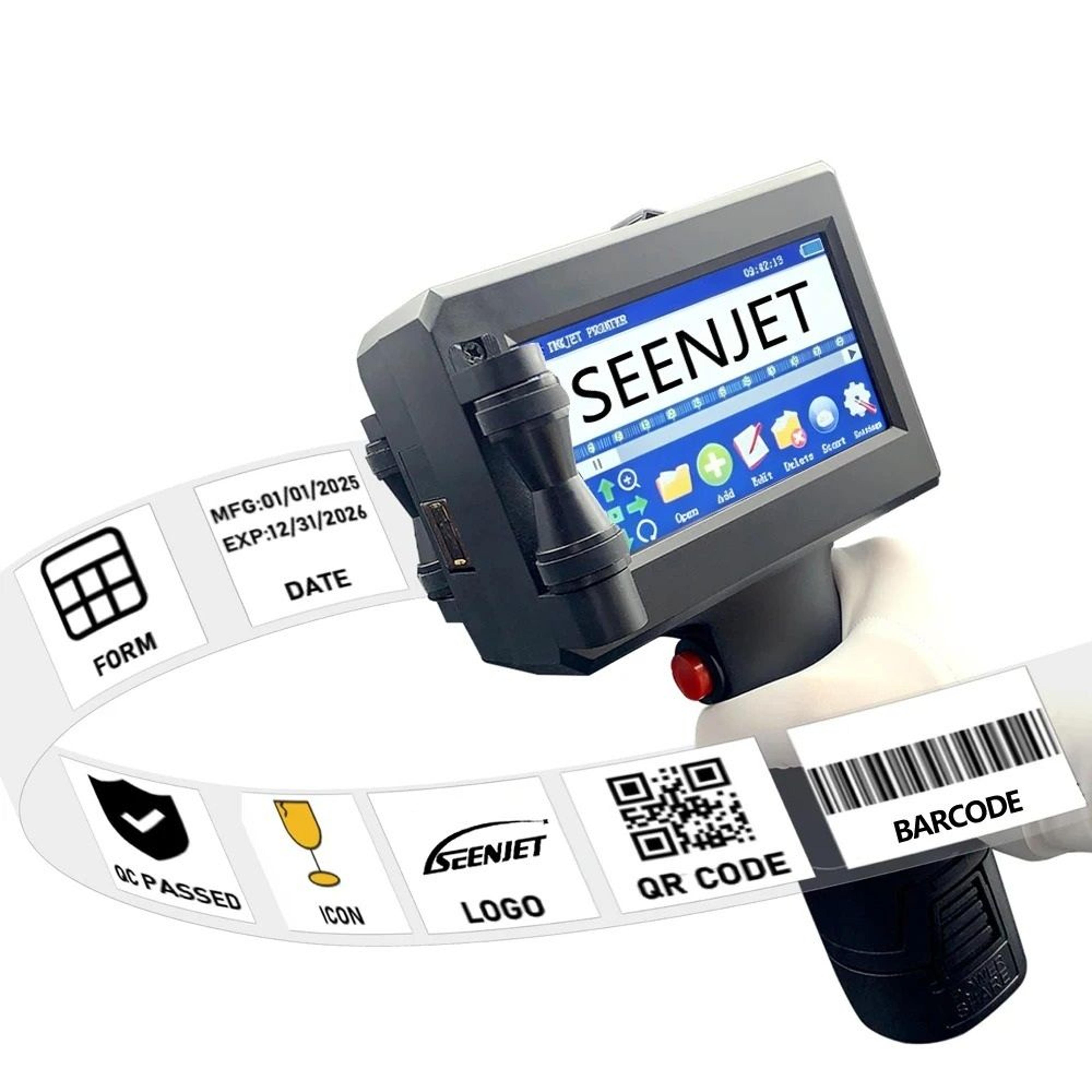 handheld thermal inkjet printer coding gun set (12.7mm print height)