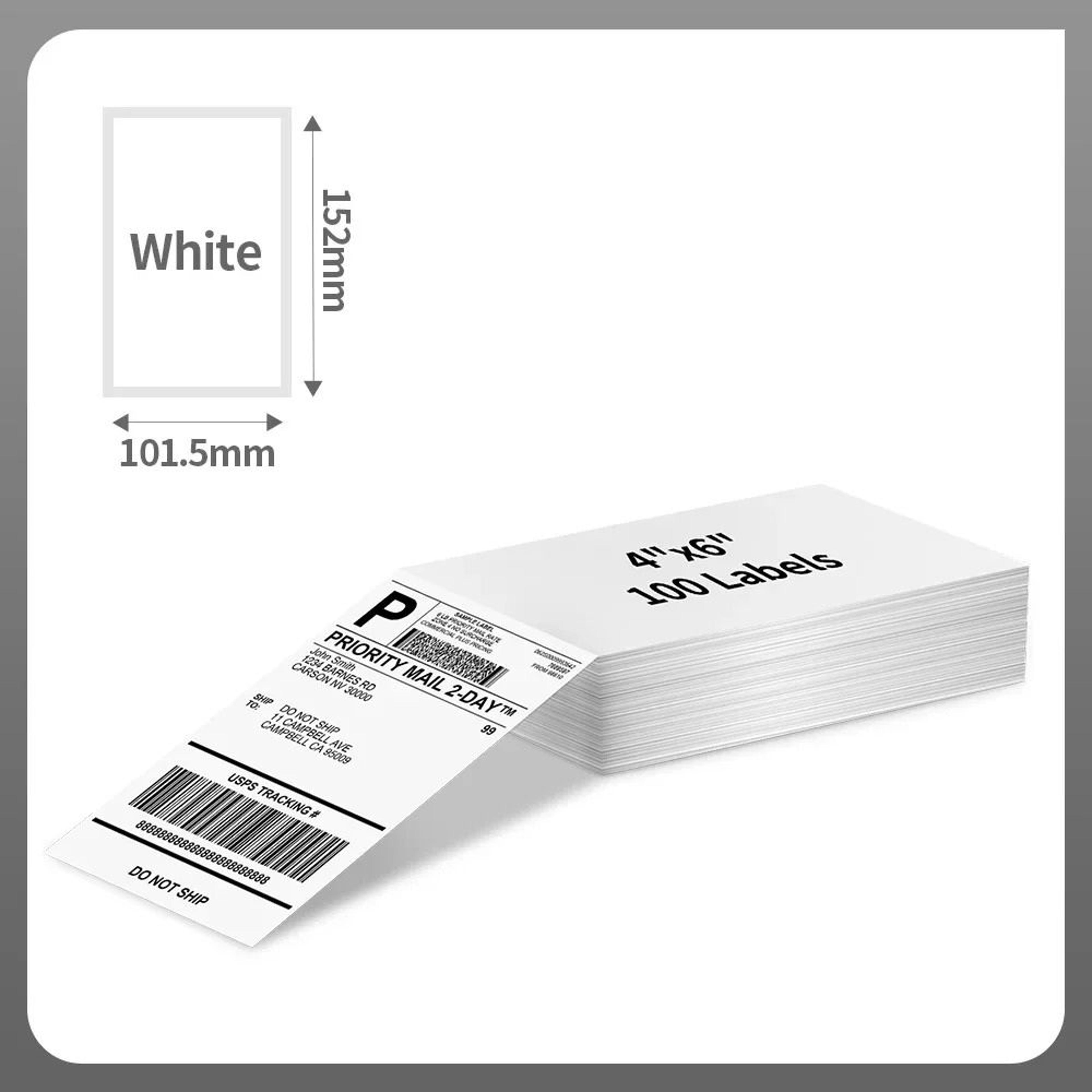 100 pcs 4x6 thermal shipping label paper roll