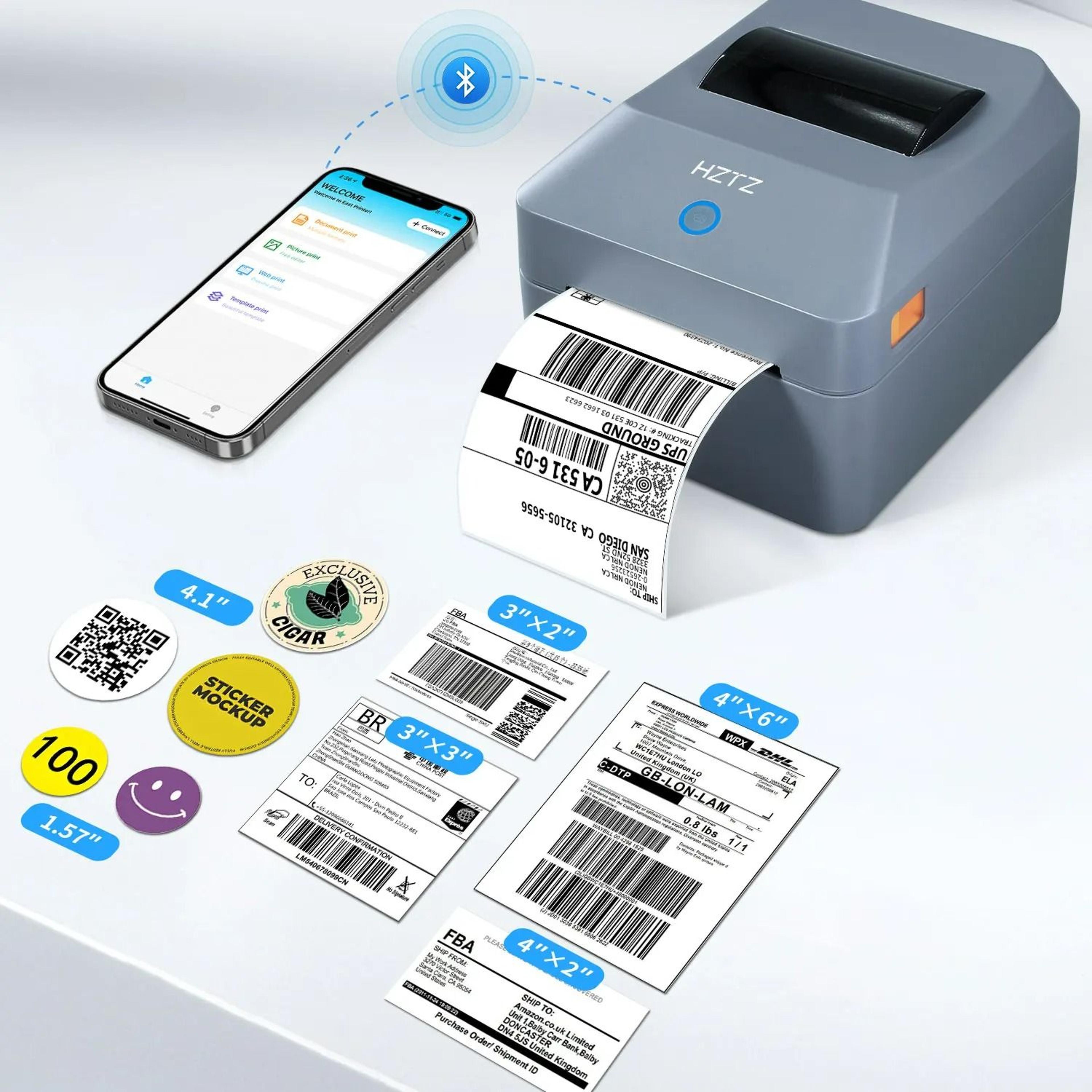 elite wireless 4x6 thermal shipping label printer for small business