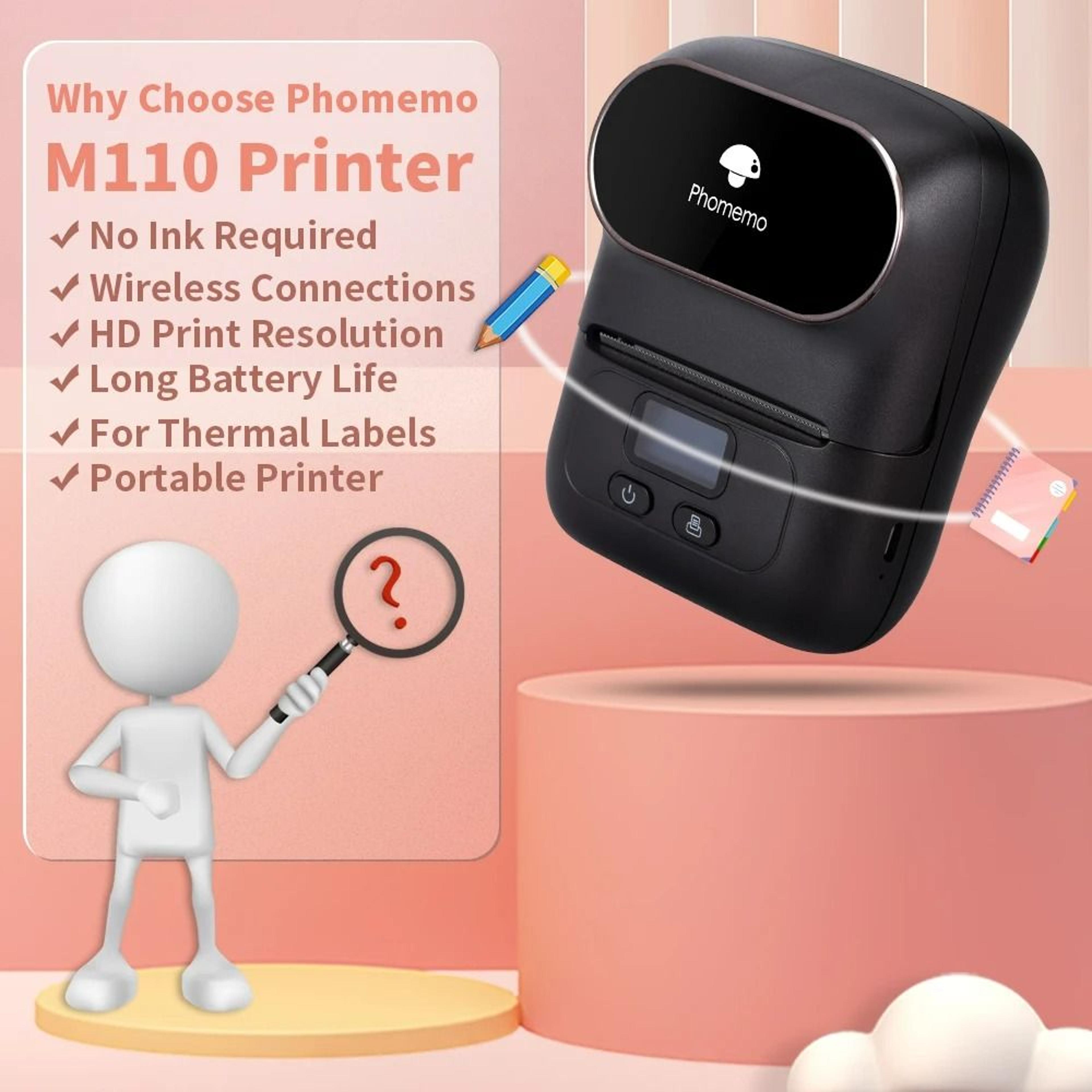 Portable Wireless Bluetooth Thermal Label Printer Set 2