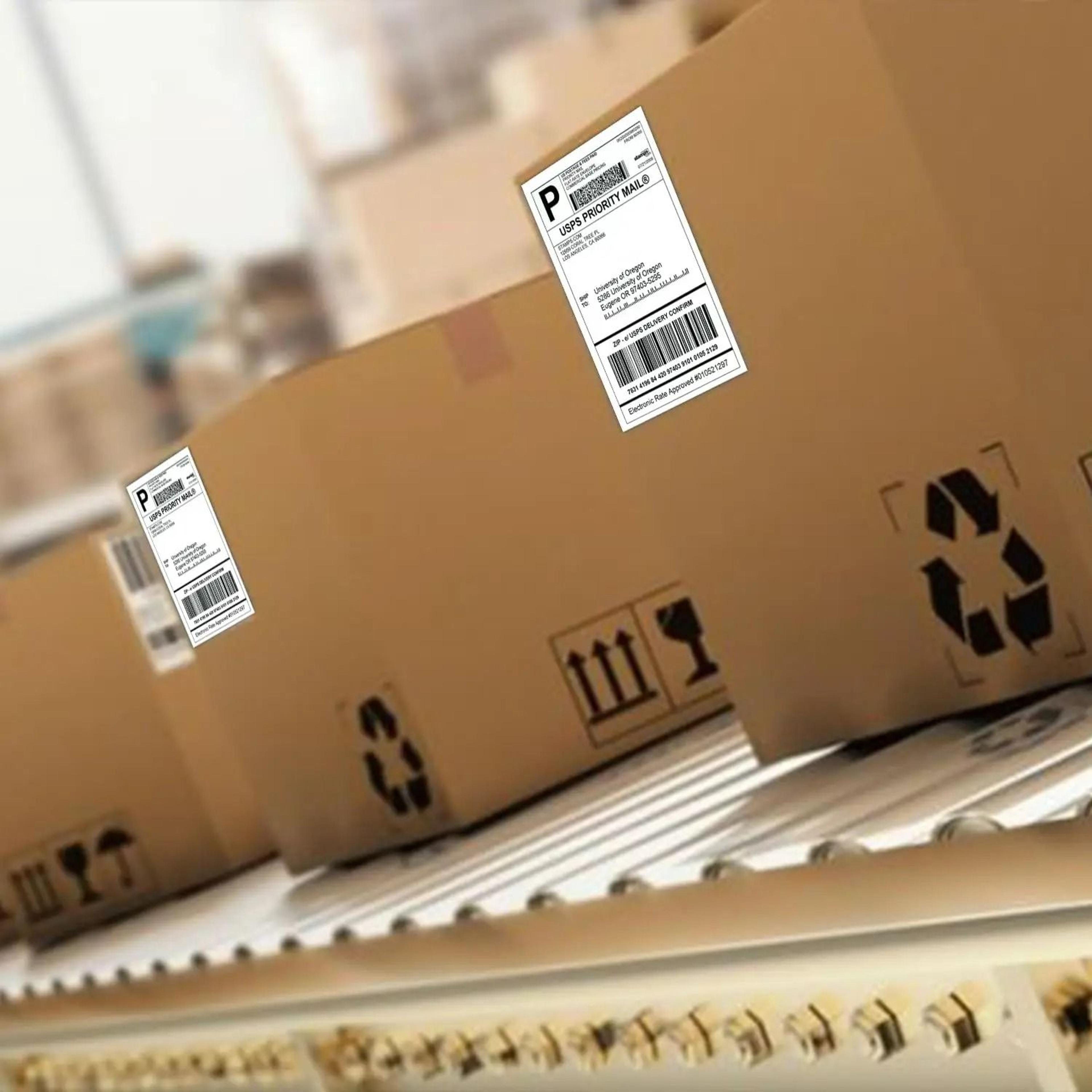 4x6 Fanfold Thermal Shipping Label Stack Set 100 Sheets  500 Sheets 5