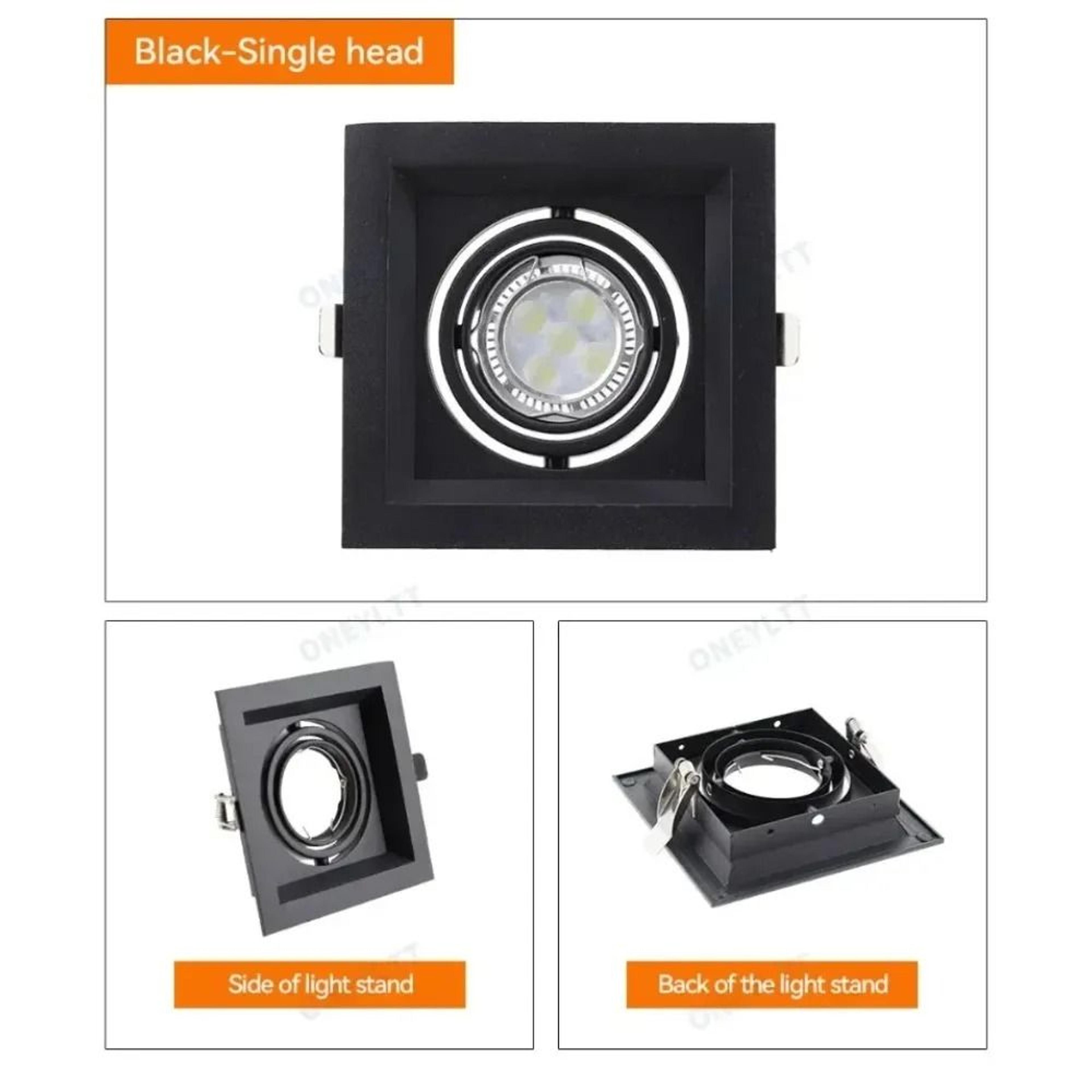 Square Recessed Adjustable Spotlight Holder Fixture 6