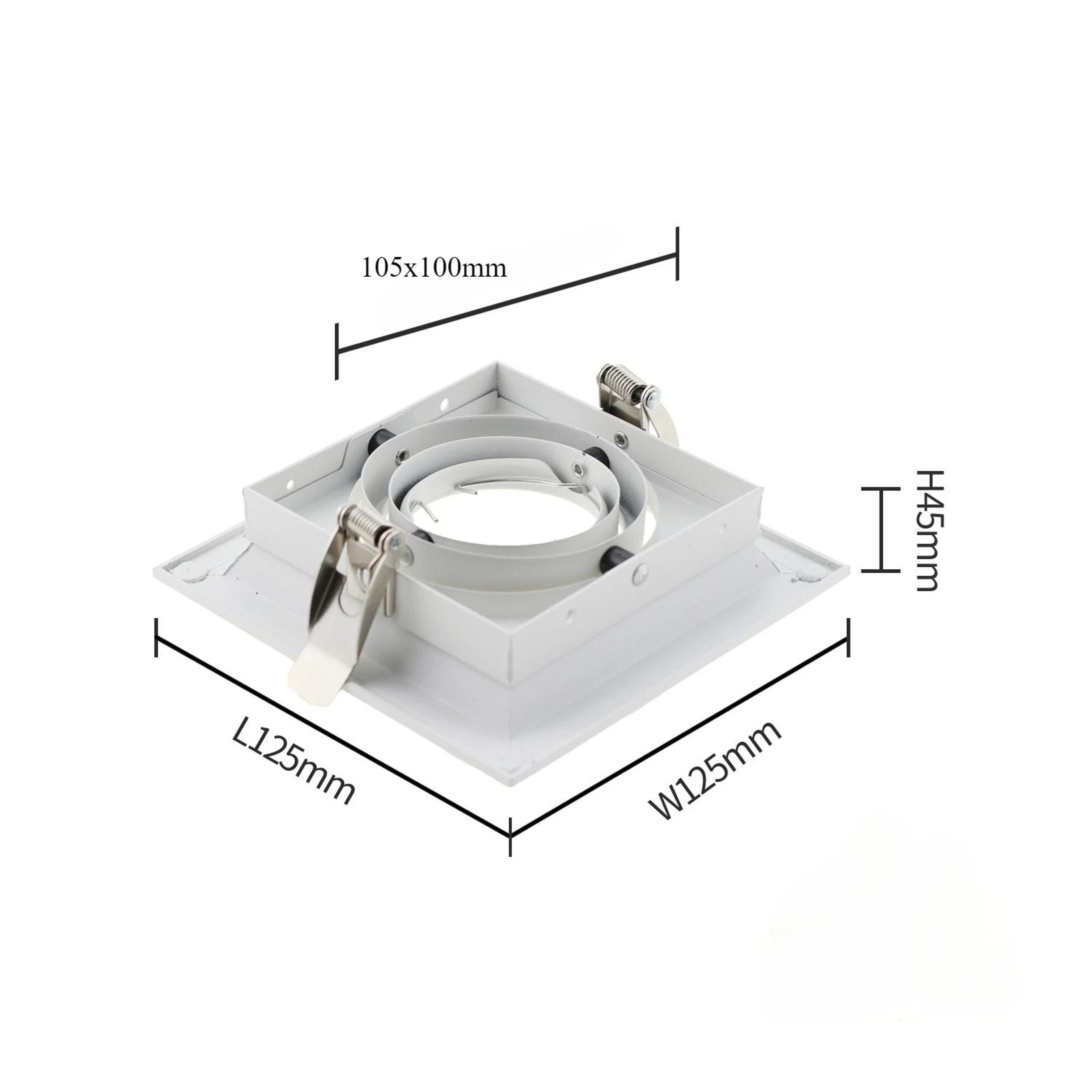 Square Recessed Adjustable Spotlight Holder Fixture 9
