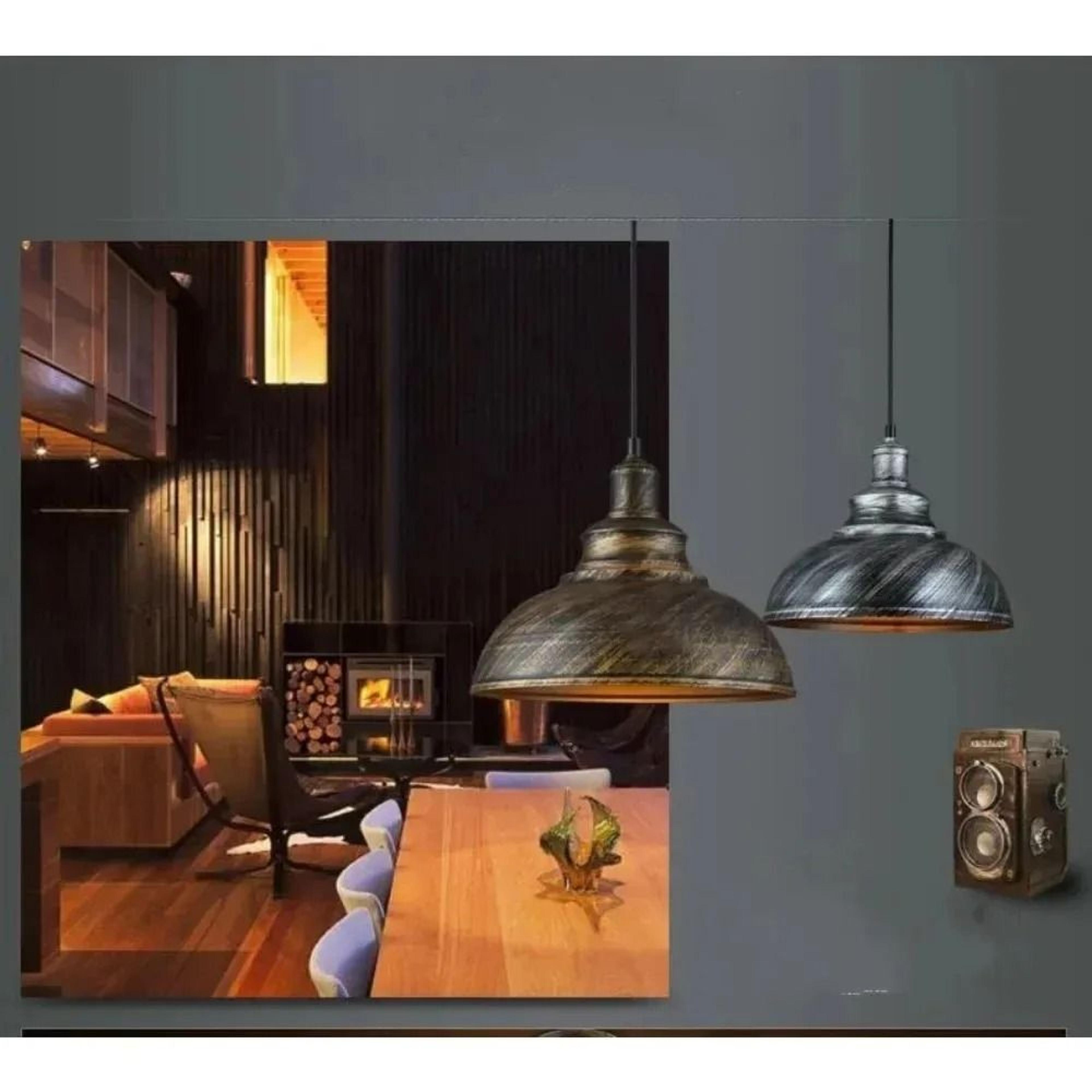 vintage retro industrial pendant light fixture (e27 base)