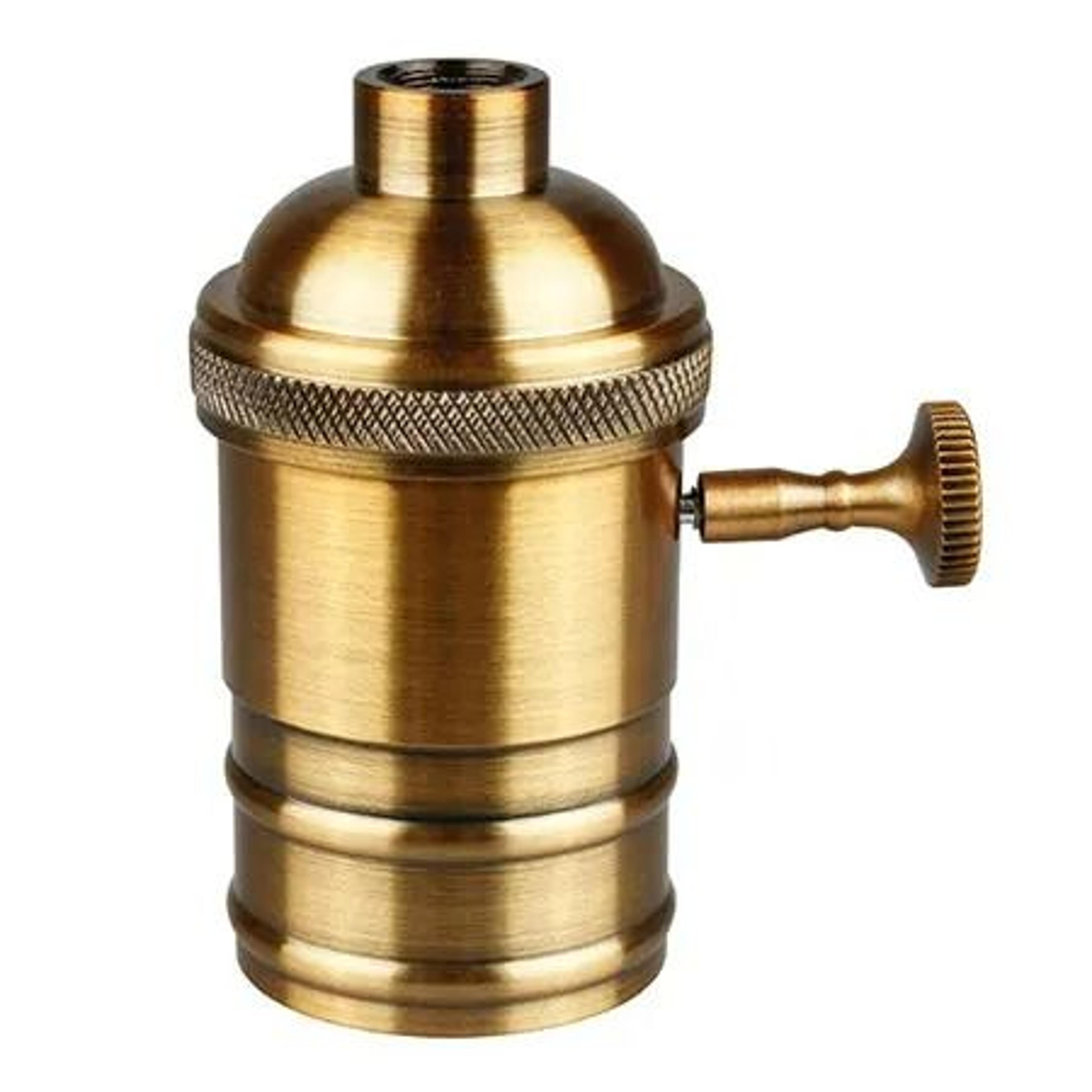 Vintage Electroplate Brass E27 Suspension Lamp Holder 10